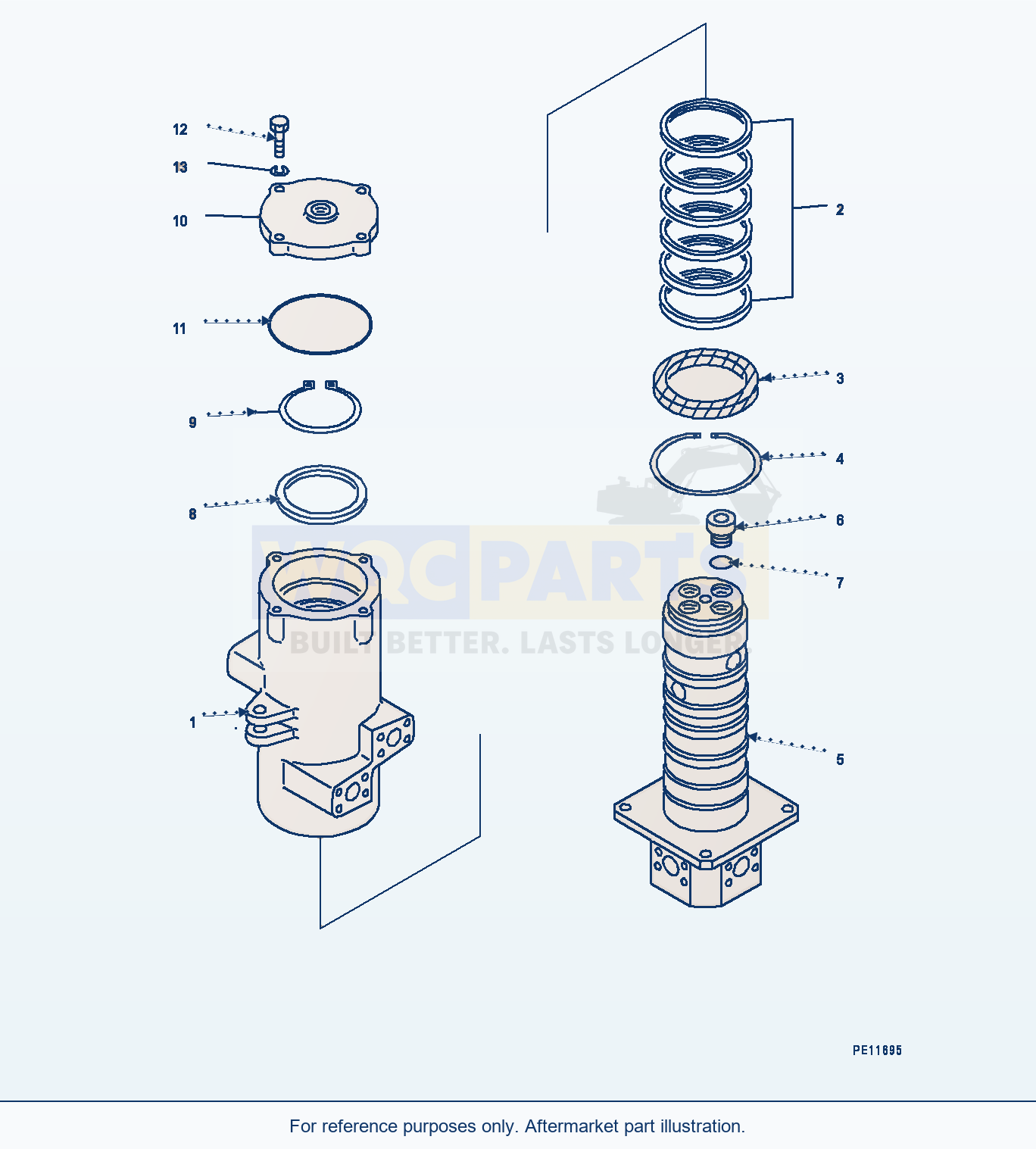 Komatsu PC1250LC-8 Swivel Joint, Inner Parts (#30158-) parts diagram