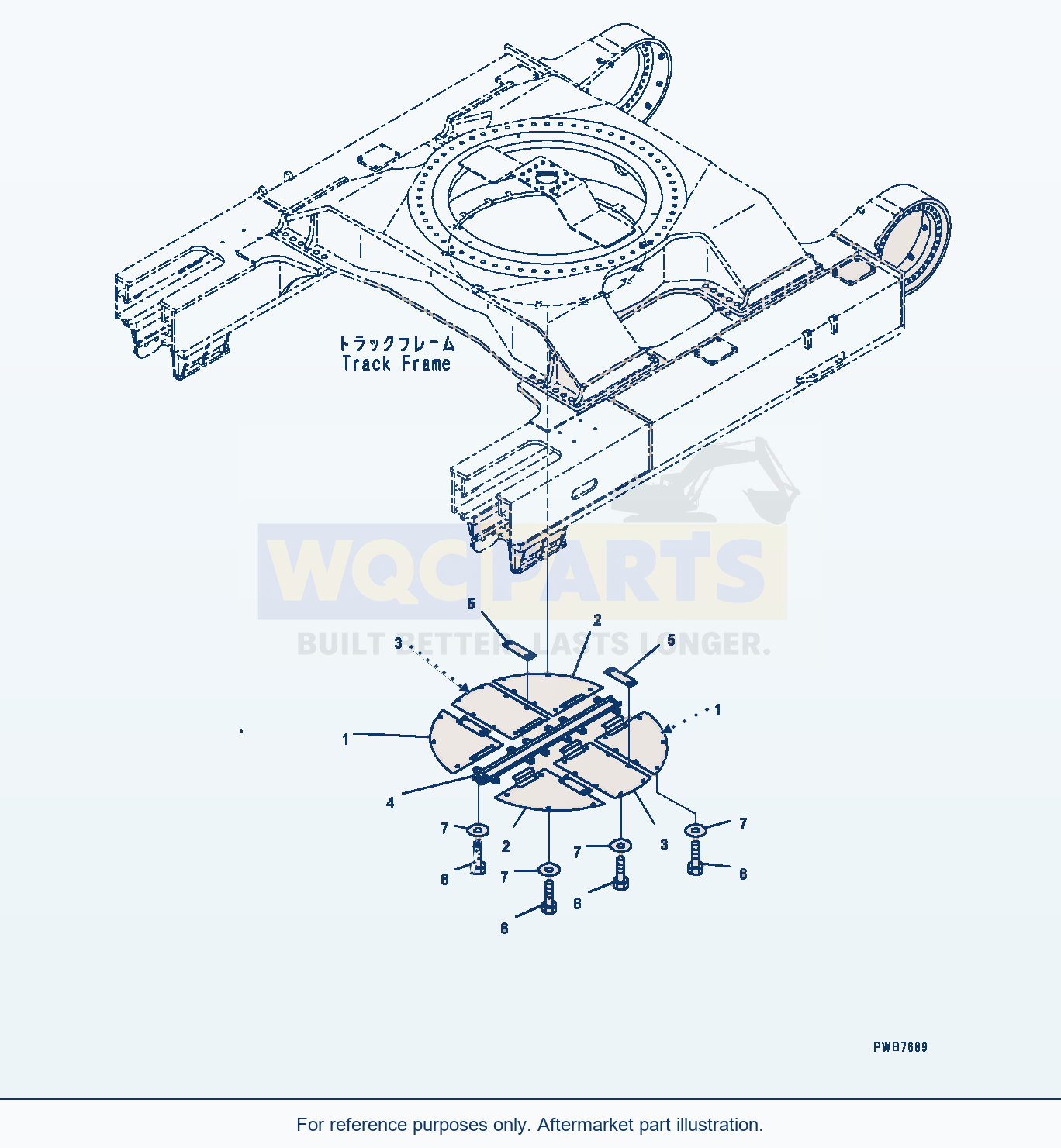 Komatsu PC1250LC-8 Track Frame Under Cover (#30158-) parts diagram