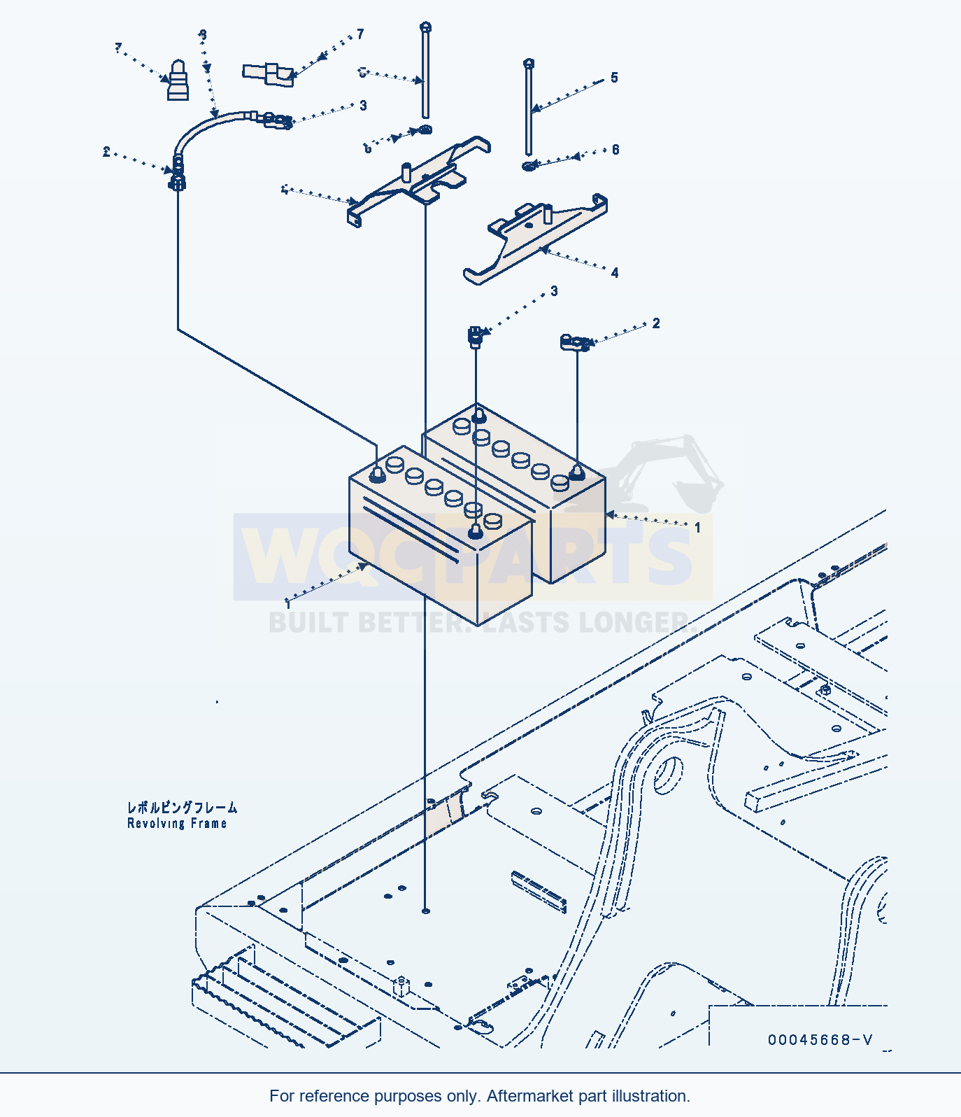 Komatsu PC200-8 Battery, Wet Type — Battery (#350001-) parts diagram