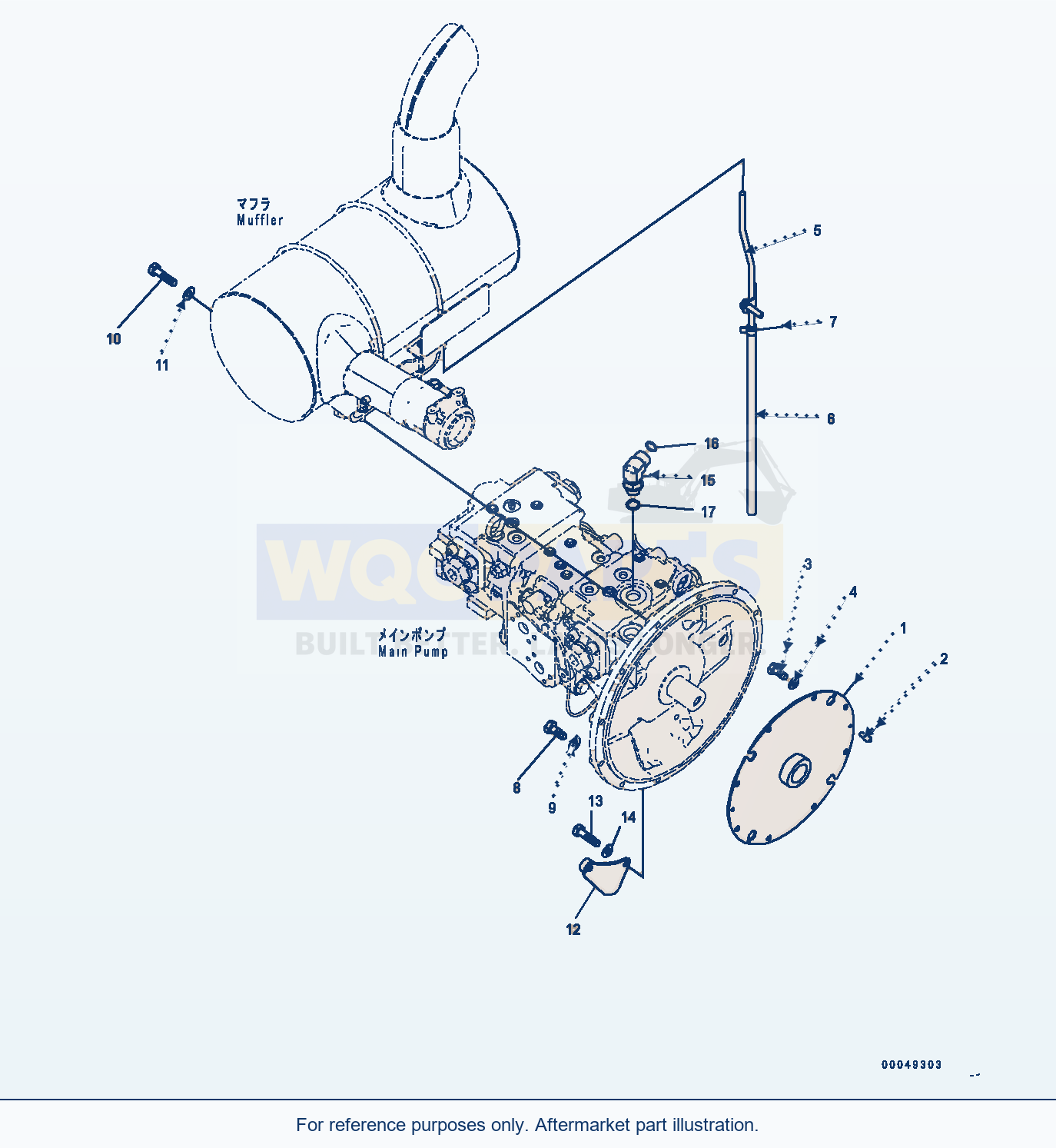Komatsu PC200-8 Damper, (1/2) (#350001-) parts diagram