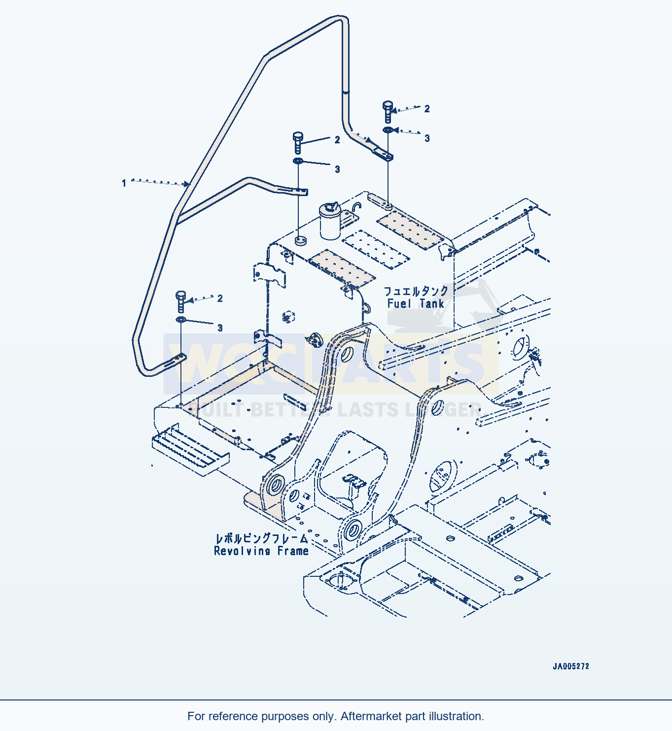 Komatsu PC200-8 Handrail (#350001-) parts diagram