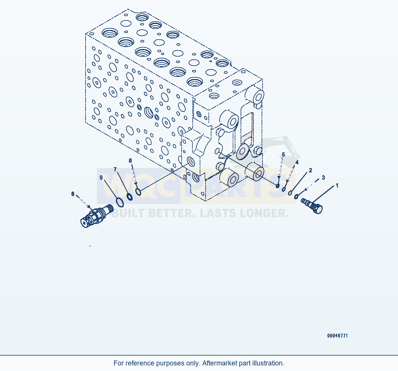 Komatsu PC200-8 Control Valve, Inner Parts (11/17) (#350001-) parts diagram