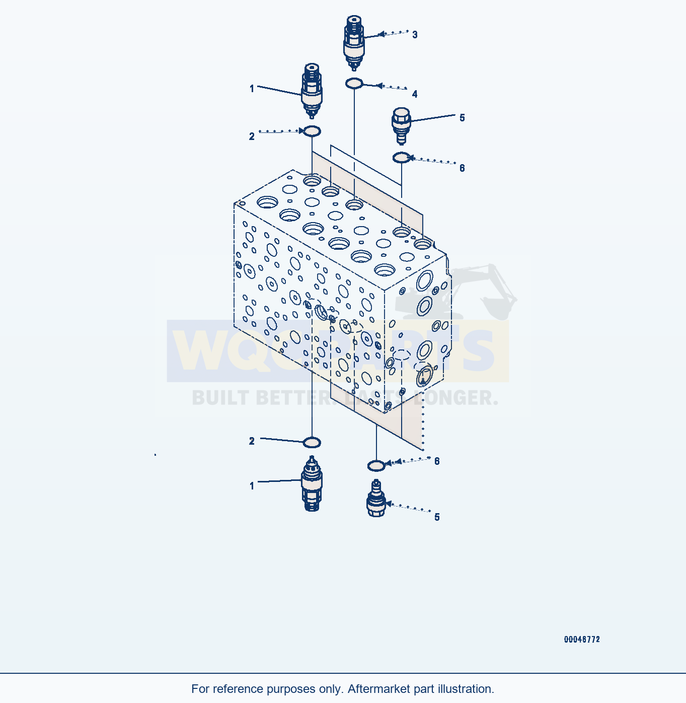 Komatsu PC200-8 Control Valve, Inner Parts (12/17) (#350001-) parts diagram