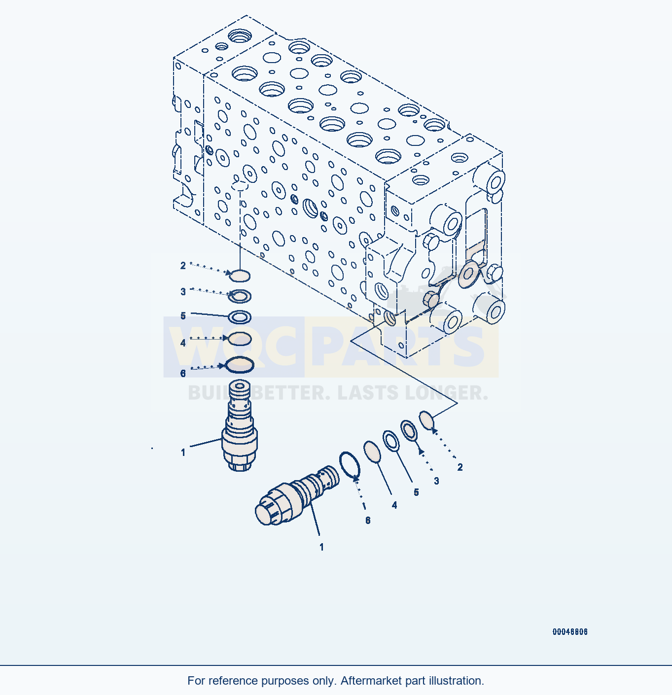 Komatsu PC200-8 Control Valve, Inner Parts (8/17) (#350001-) parts diagram