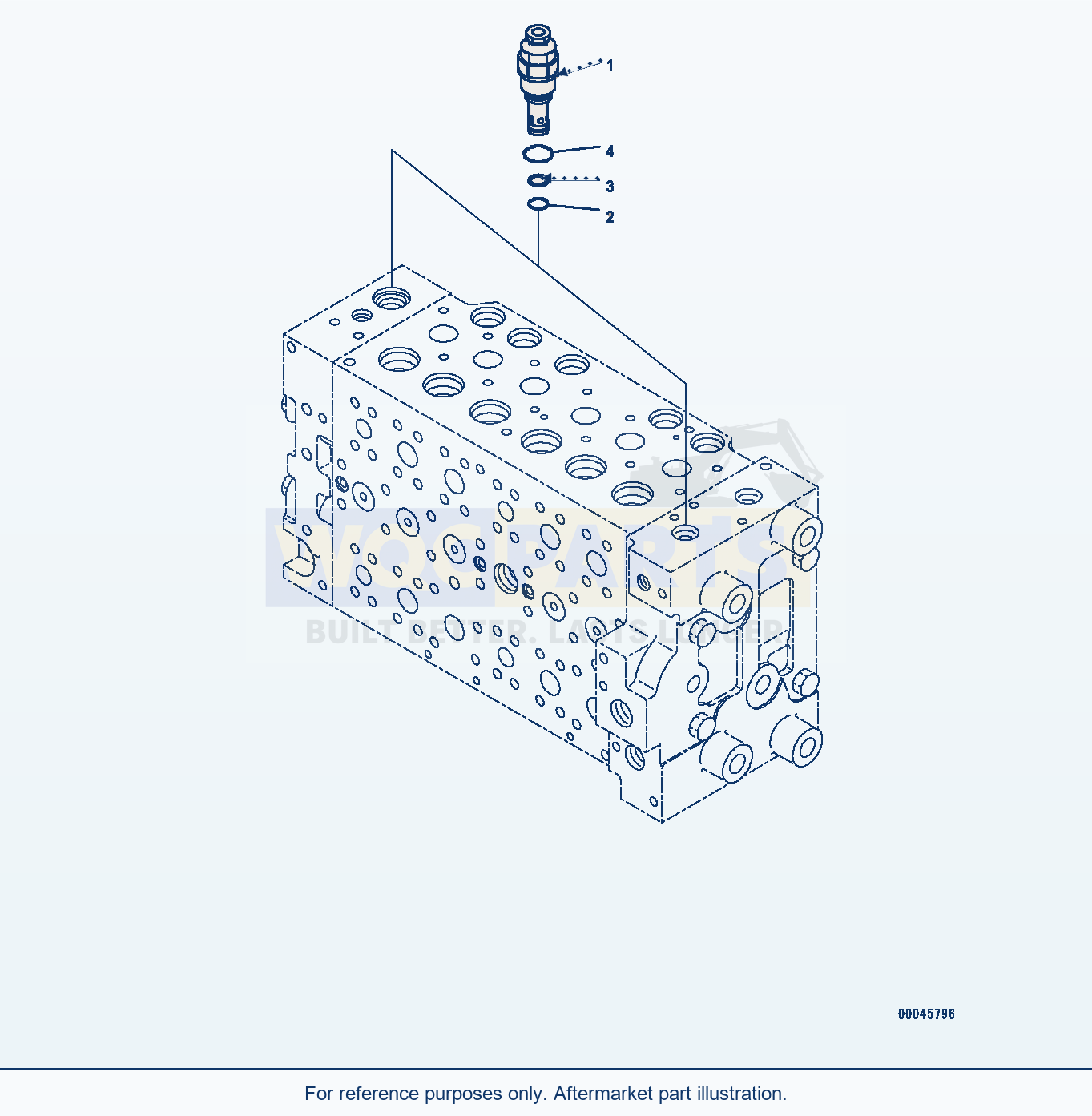 Komatsu PC200-8 Control Valve, Inner Parts (9/17) (#350001-) parts diagram
