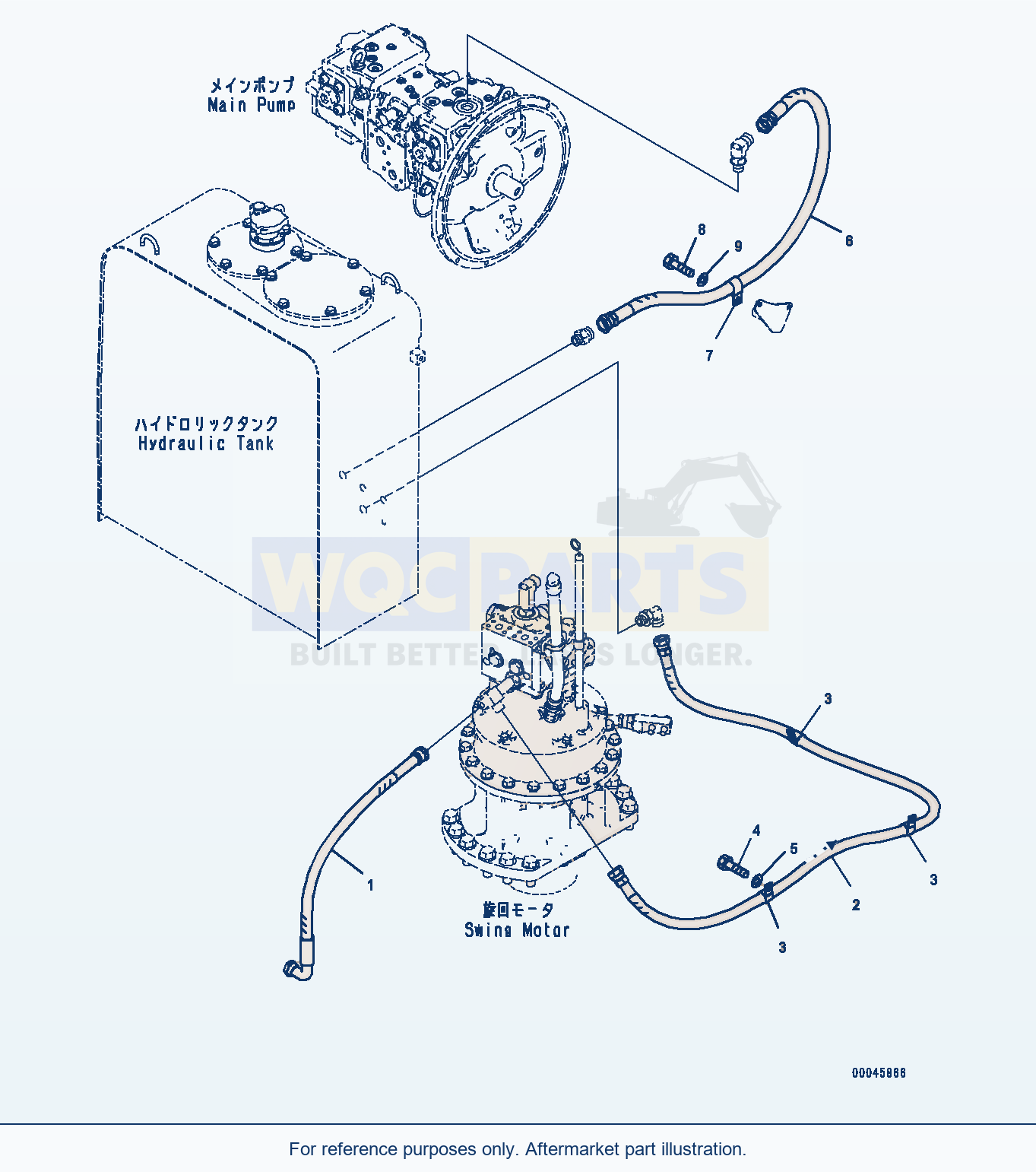 Komatsu PC200-8 Drain Piping (#350001-) parts diagram