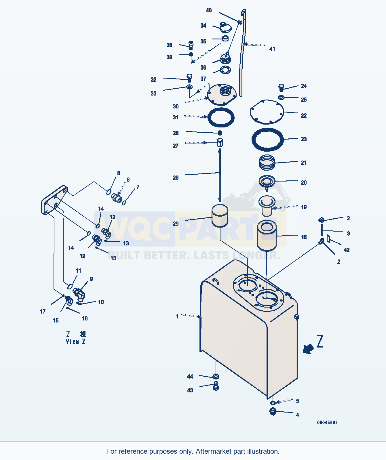 Komatsu PC200-8 Hydraulic Tank (#351160-) parts diagram