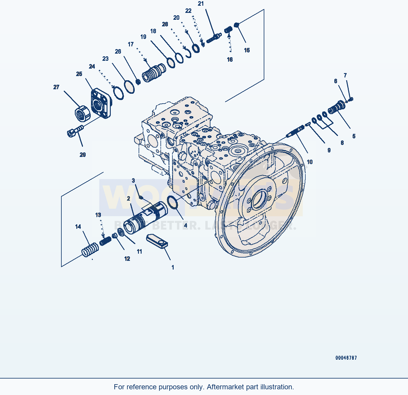Komatsu PC200-8 Piston Pump, Inner Parts (4/11) (#350615-) parts diagram