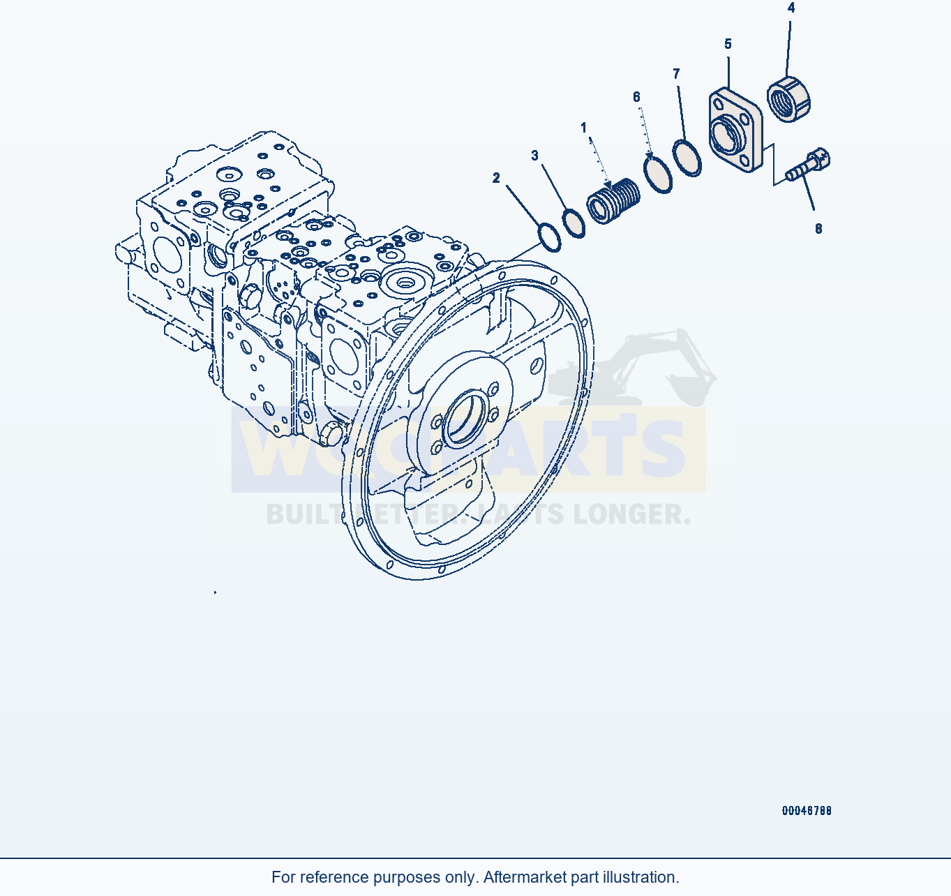 Komatsu PC200-8 Piston Pump, Inner Parts (5/11) (#350615-) parts diagram