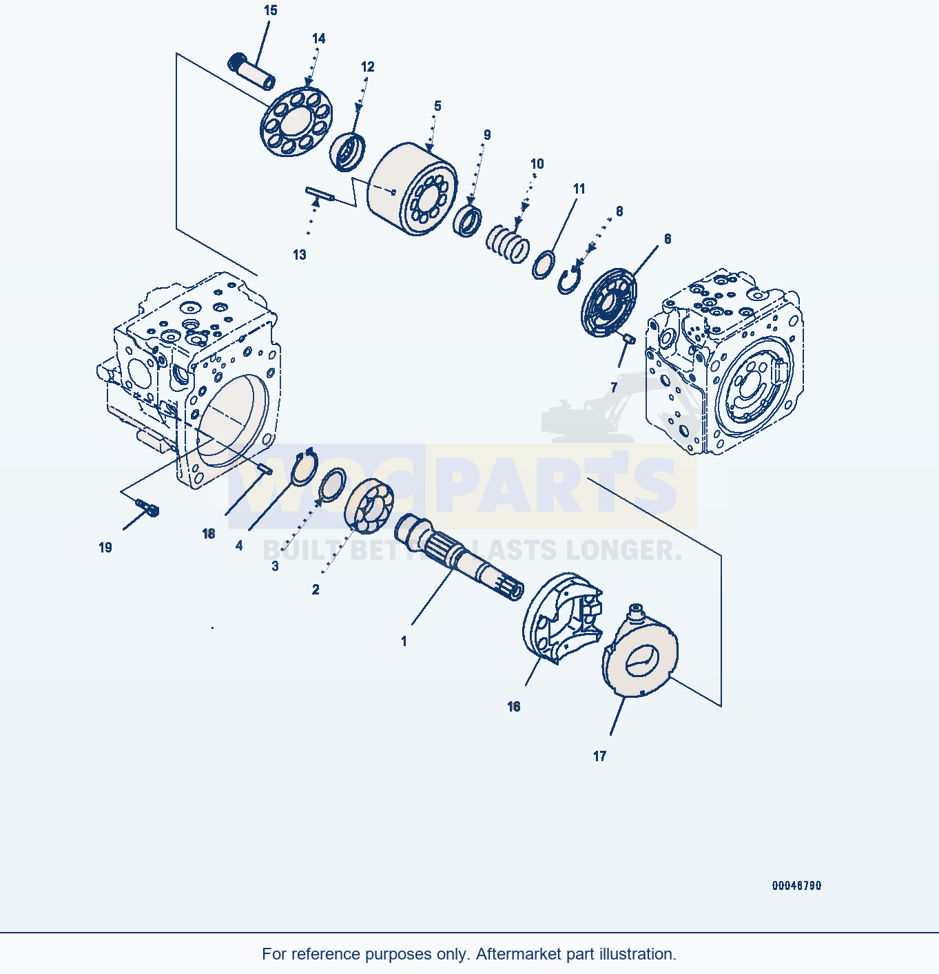 Komatsu PC200-8 Piston Pump, Inner Parts (7/11) (#350615-) parts diagram