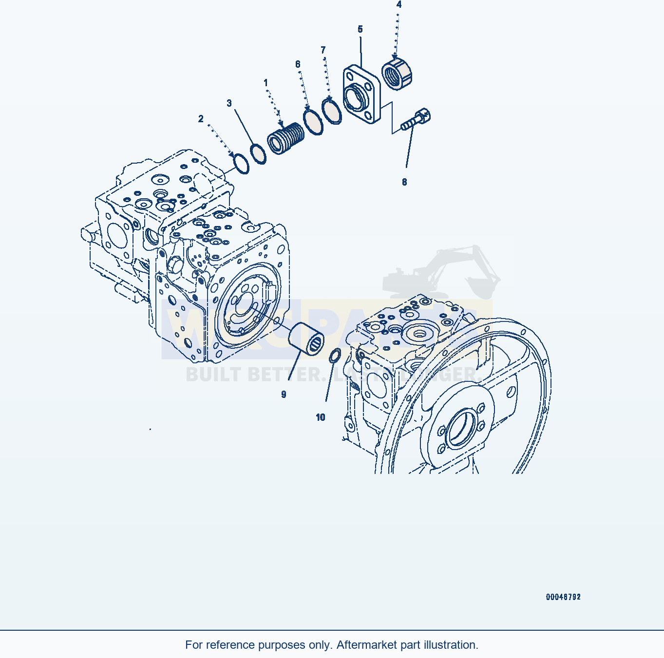 Komatsu PC200-8 Piston Pump, Inner Parts (9/11) (#350615-) parts diagram