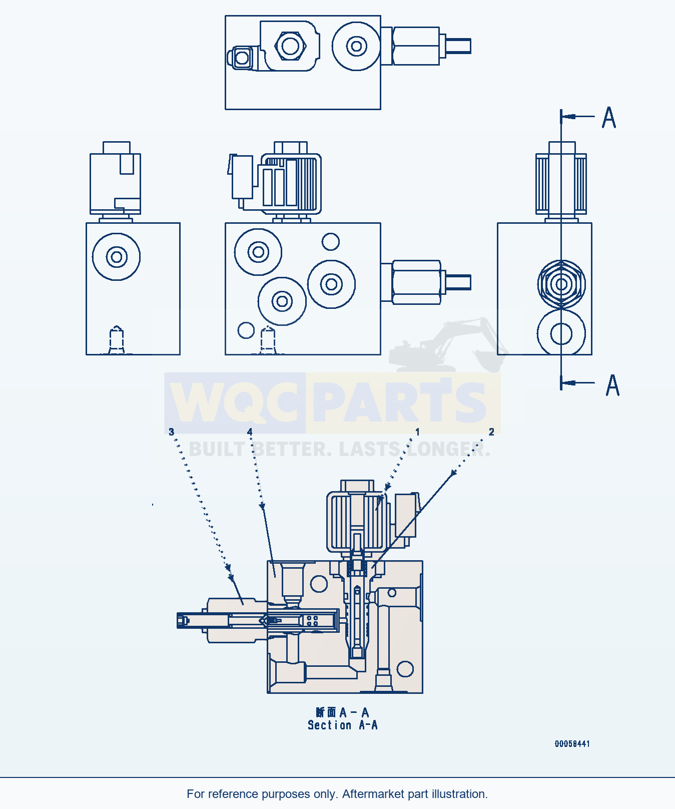 Komatsu PC200-8 Quick Coupler Piping, Valve (#350001-) parts diagram