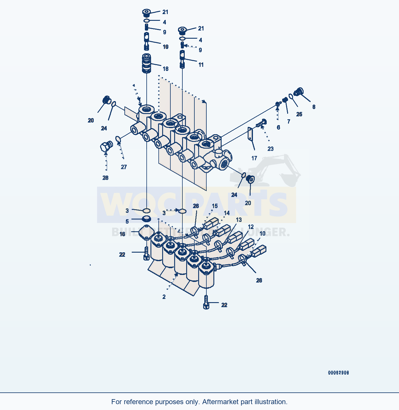 Komatsu PC200-8 Solenoid Valve Piping, Inner Parts (#350001-) parts diagram