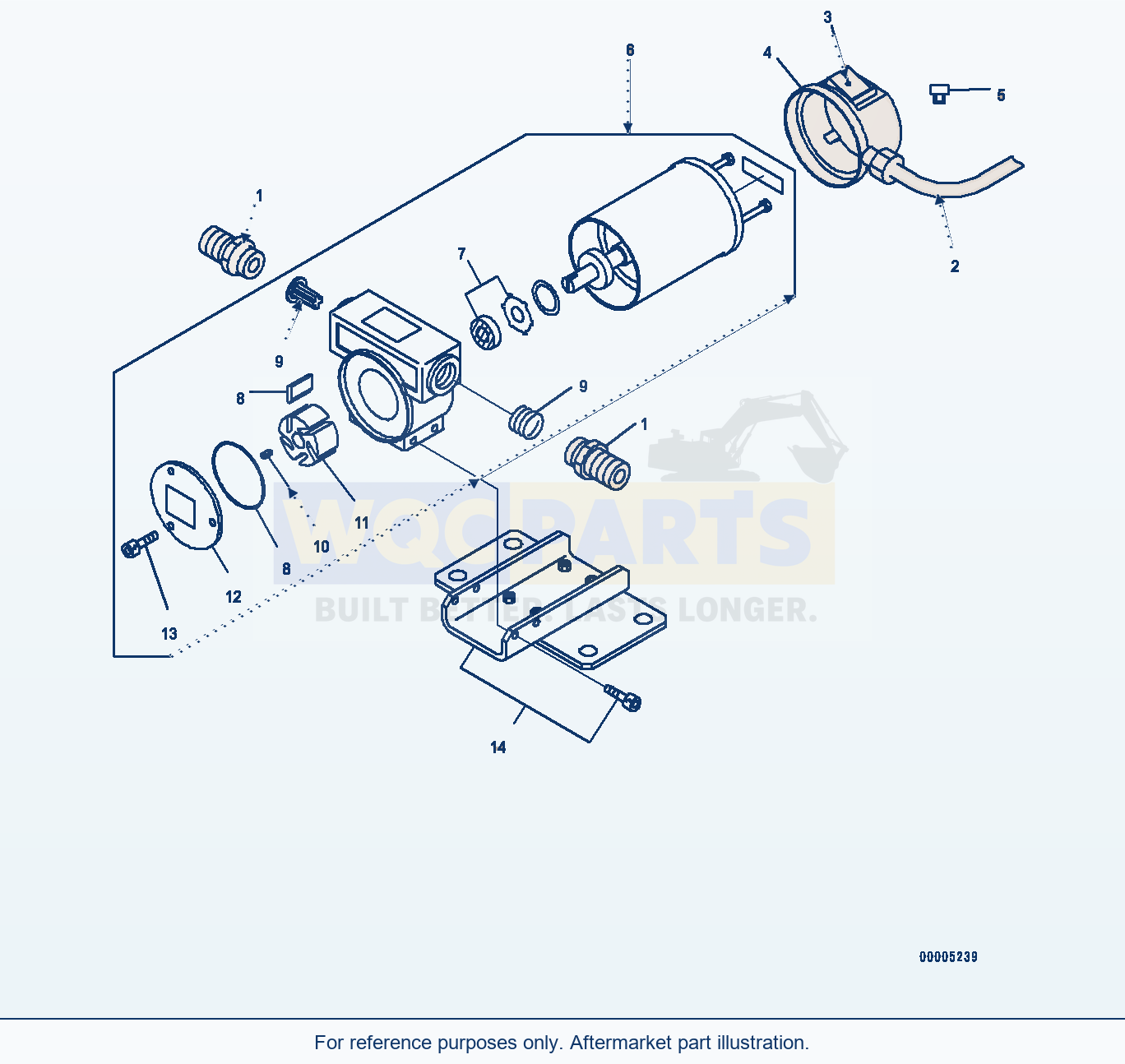 Komatsu PC200-8 Refuelling Pump, Inner Parts, Pump (#350001-) parts diagram