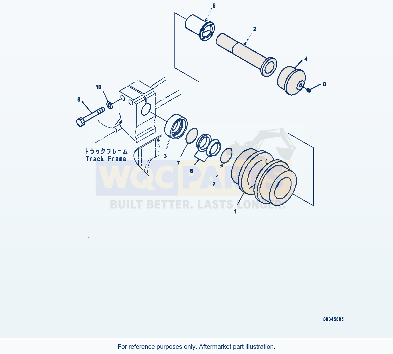 Komatsu PC200-8 Carrier Roller (#350001-) parts diagram