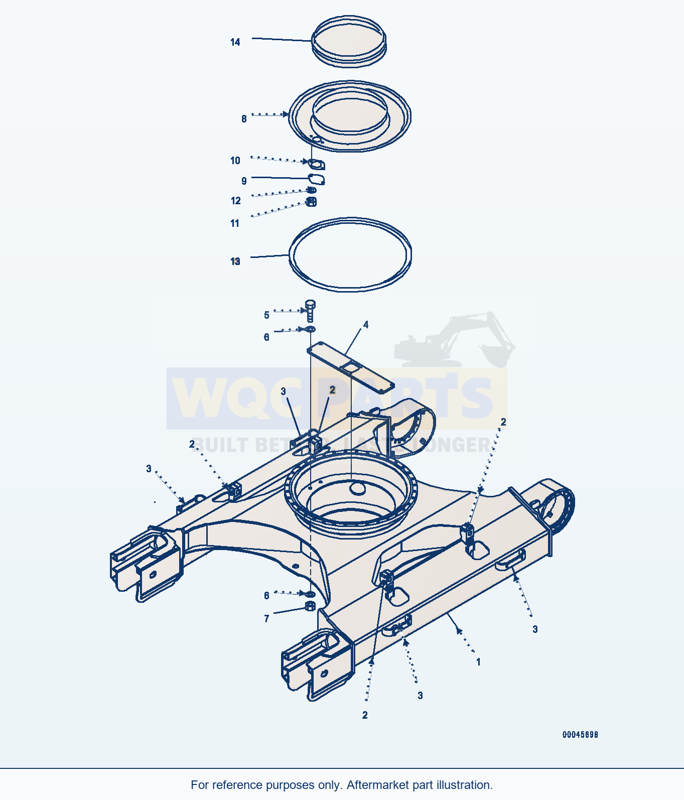 Komatsu PC200-8 Track Frame (#350001-) parts diagram