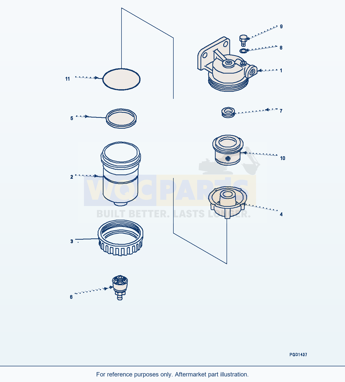 Komatsu PC200LC-8 Water Separator (#26541137-) Serial 350001-UP parts diagram