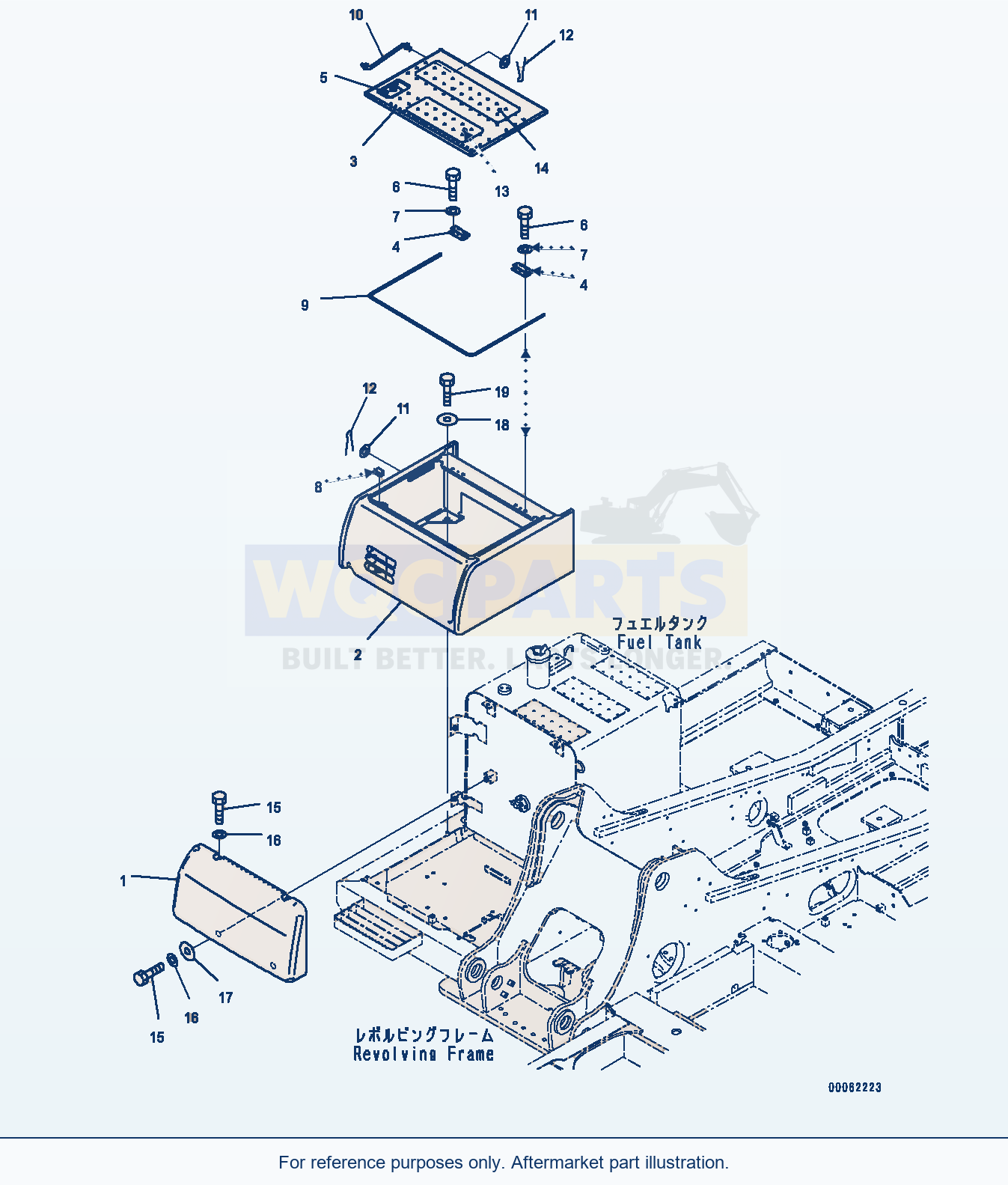 Komatsu PC200LC-8 Battery Case (#350001-) parts diagram