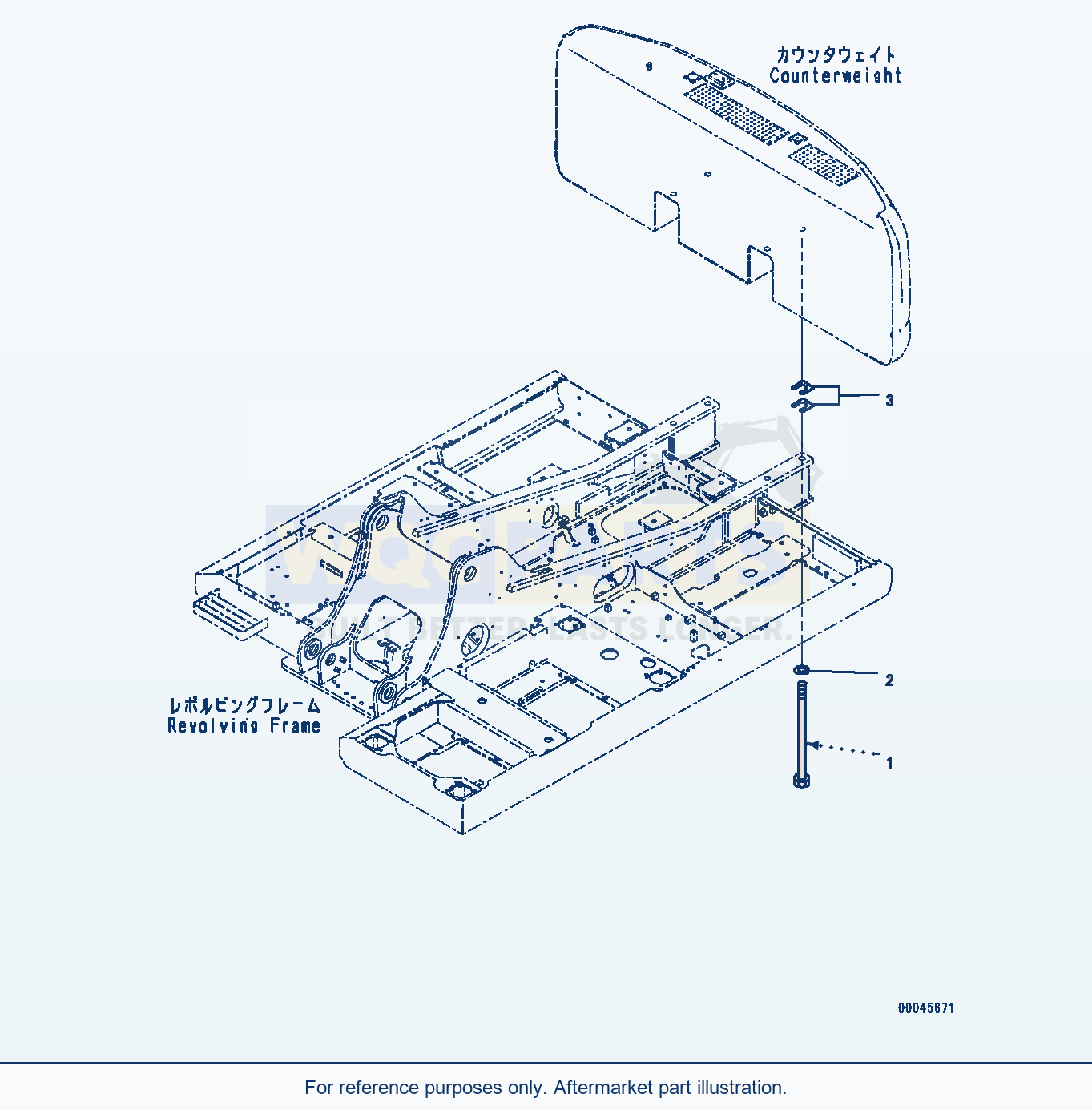 Komatsu PC200LC-8 Counterweight Mounting (#350001-) parts diagram
