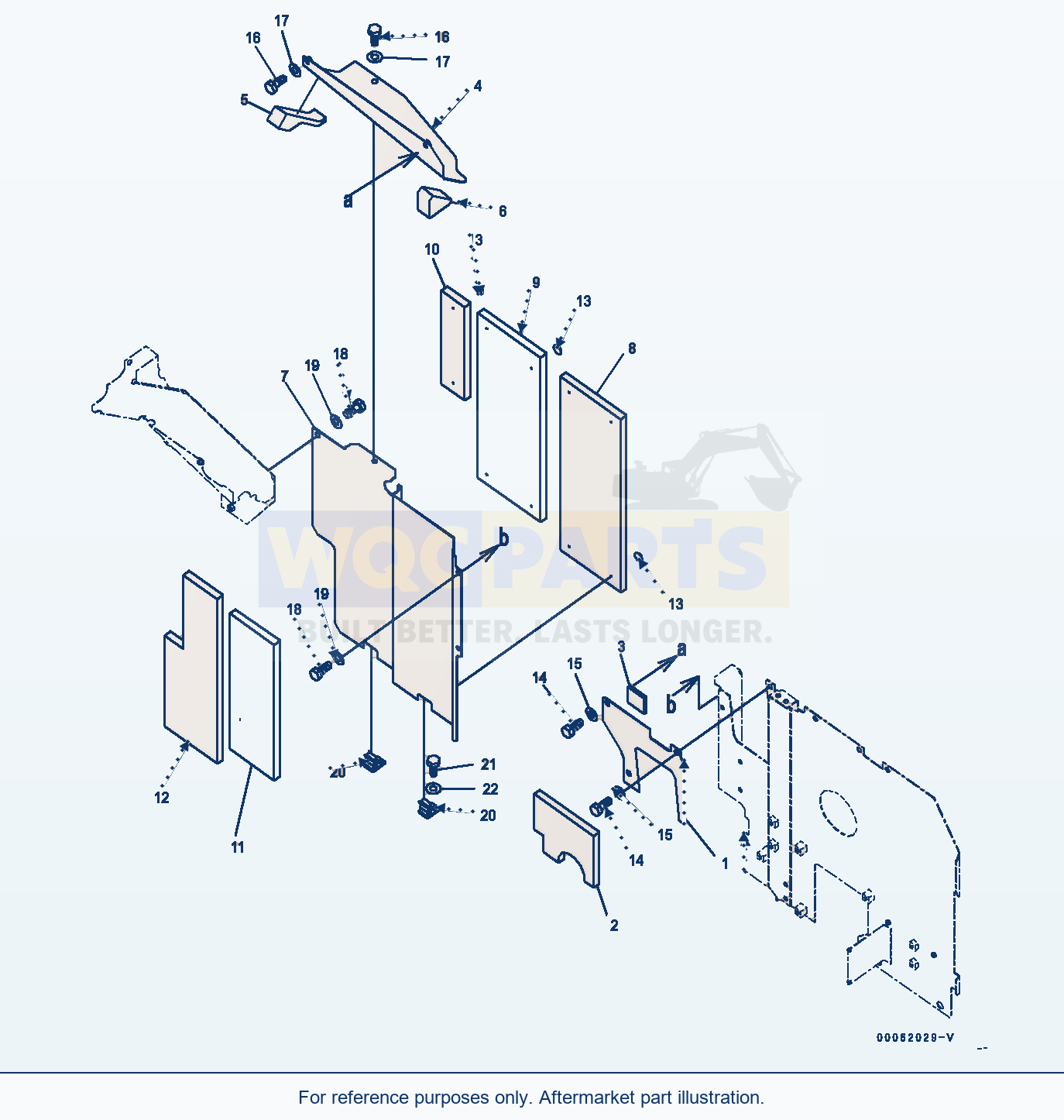 Komatsu PC200LC-8 Machine Cab Partition, Middle (#351438-) parts diagram