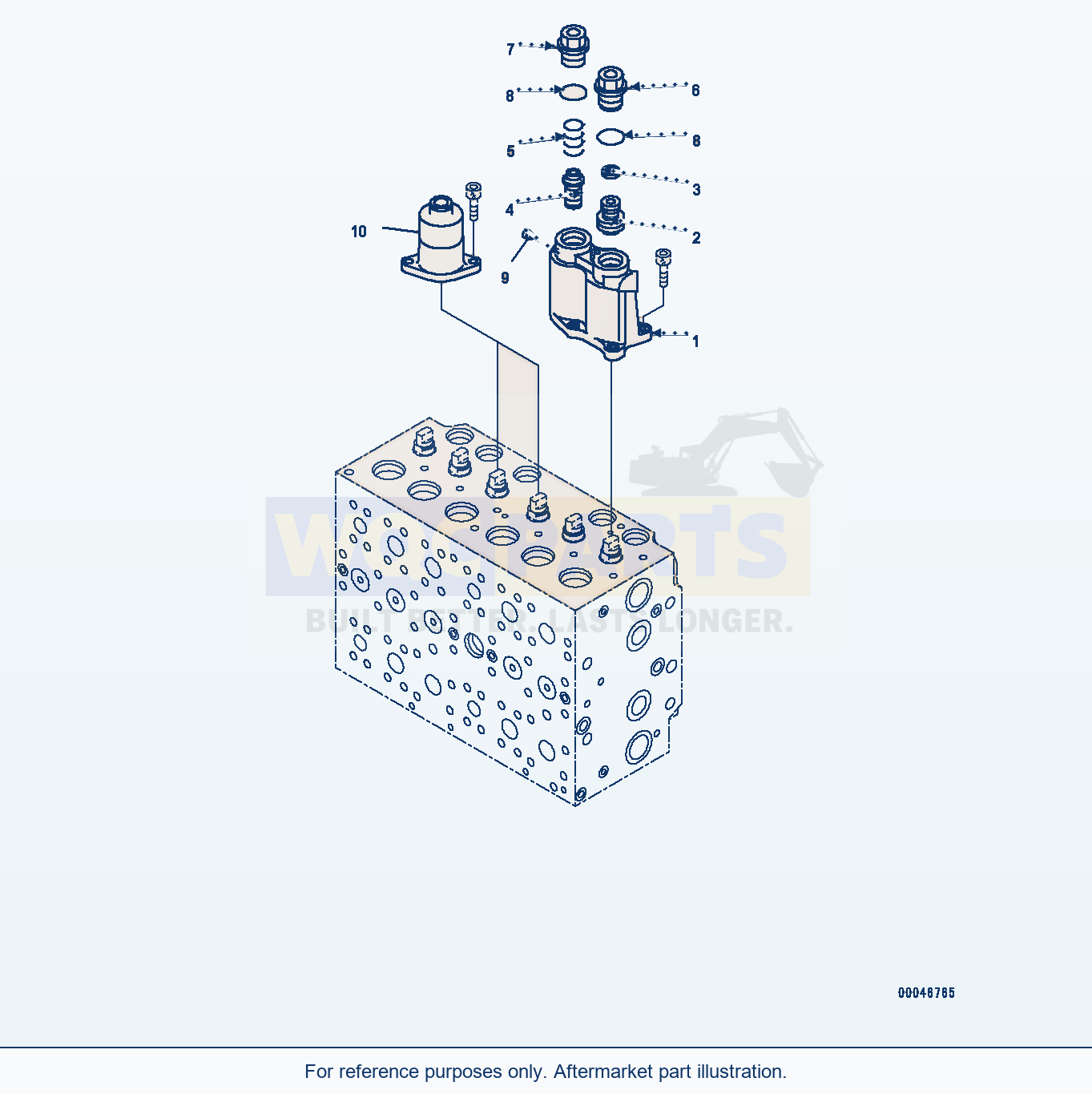 Komatsu PC200LC-8 Control Valve, Inner Parts (3/17) (#350001-) parts diagram