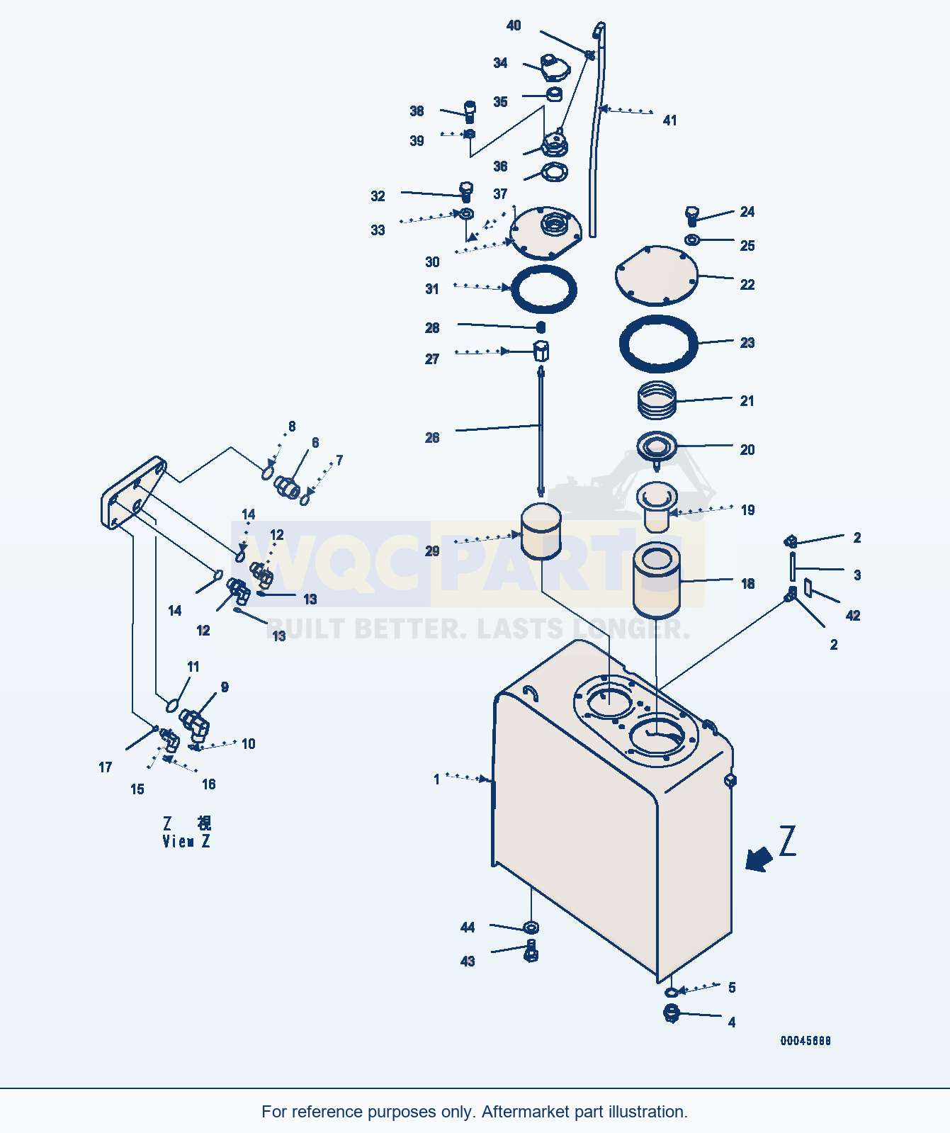 Komatsu PC200LC-8 Hydraulic Tank (#350001-351159) parts diagram