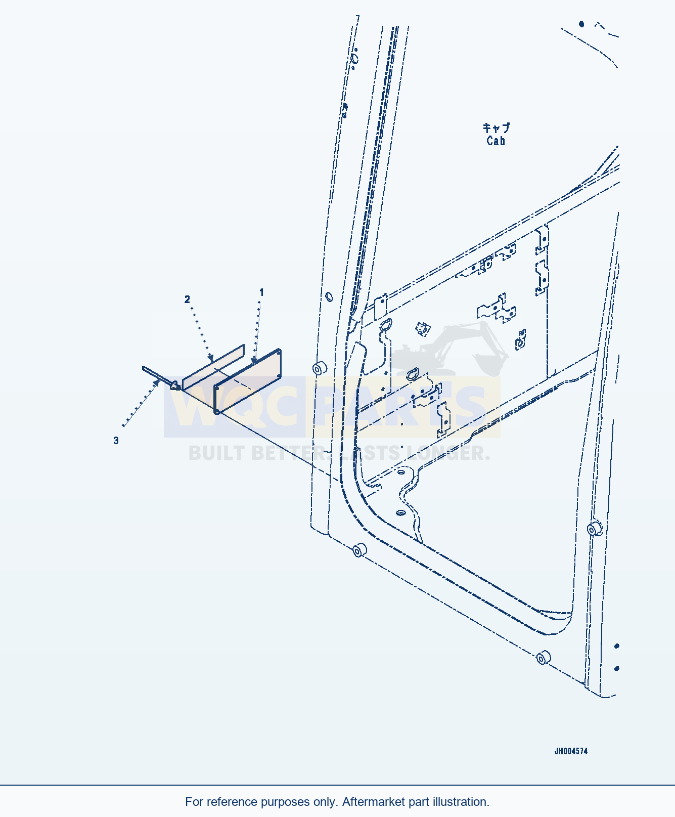 Komatsu PC200LC-8 Rops Plate, Spanish — Rops Plate (#350001-) parts diagram