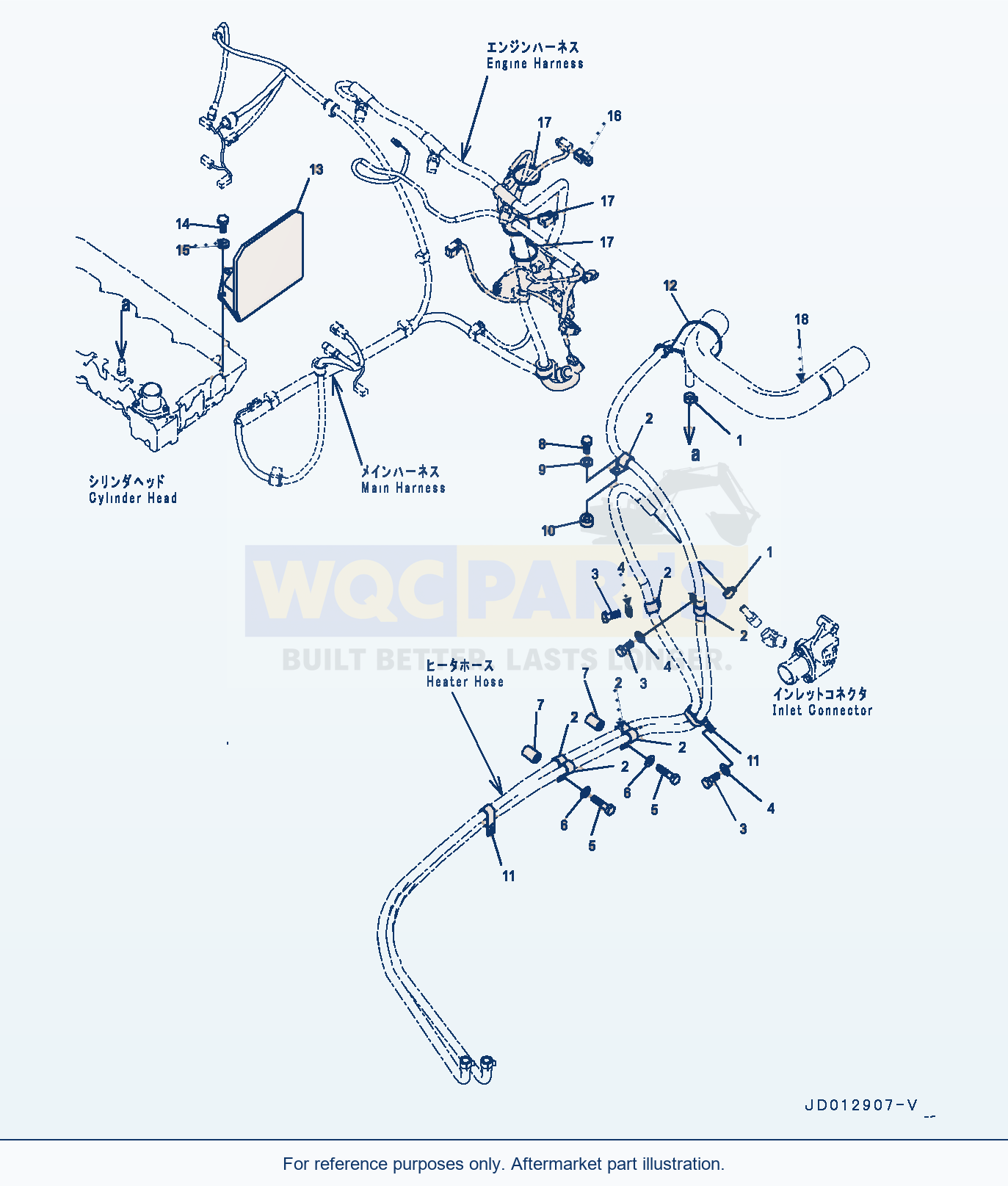 Komatsu PC200LC-8 Air Conditioner (#350001-) parts diagram