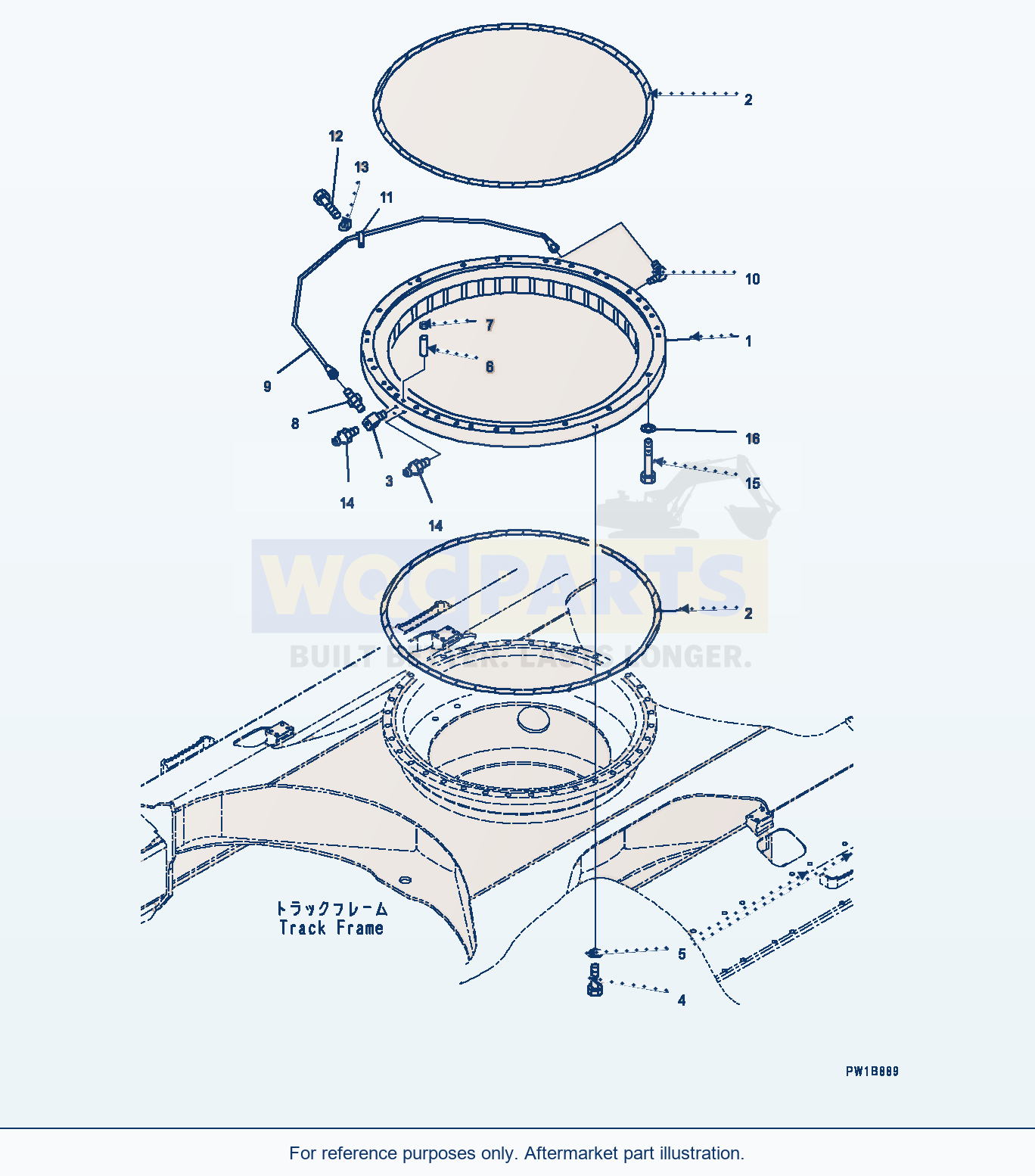 Komatsu PC200LC-8 Swing Circle (#350001-) parts diagram