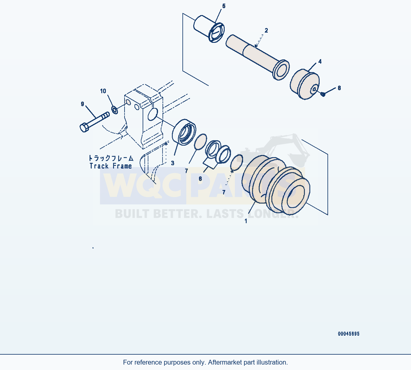 Komatsu PC200LC-8 Carrier Roller (#350001-) parts diagram