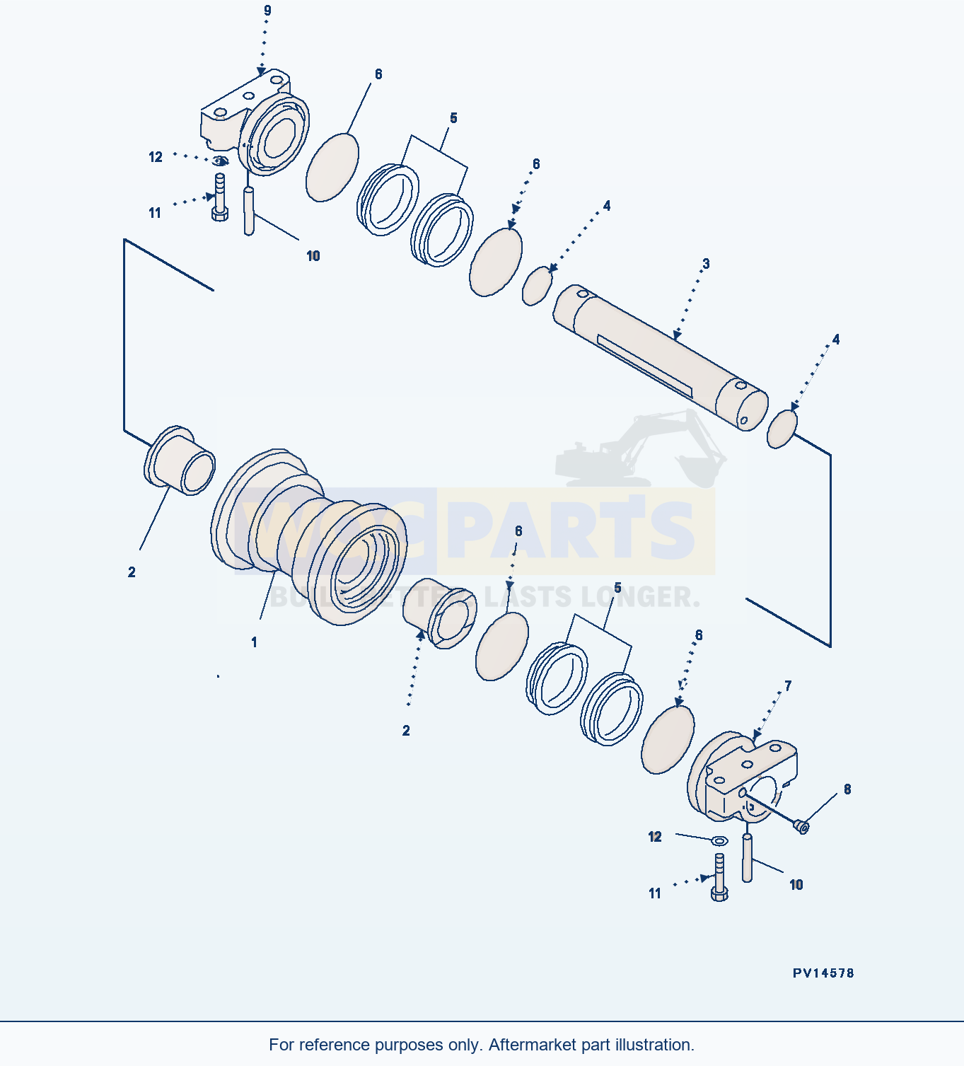 Komatsu PC200LC-8 Track Roller (#350001-350508) parts diagram
