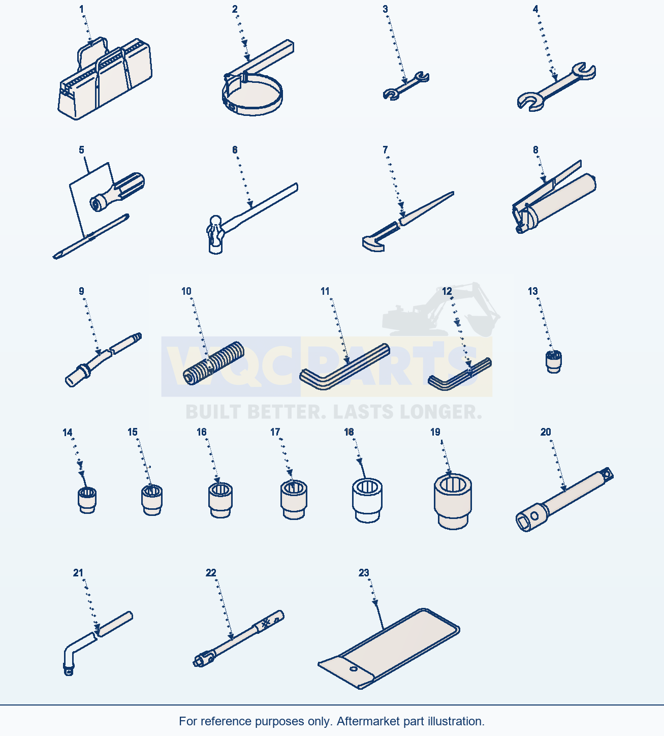 Komatsu PC220LC-8 General Tool Set parts diagram