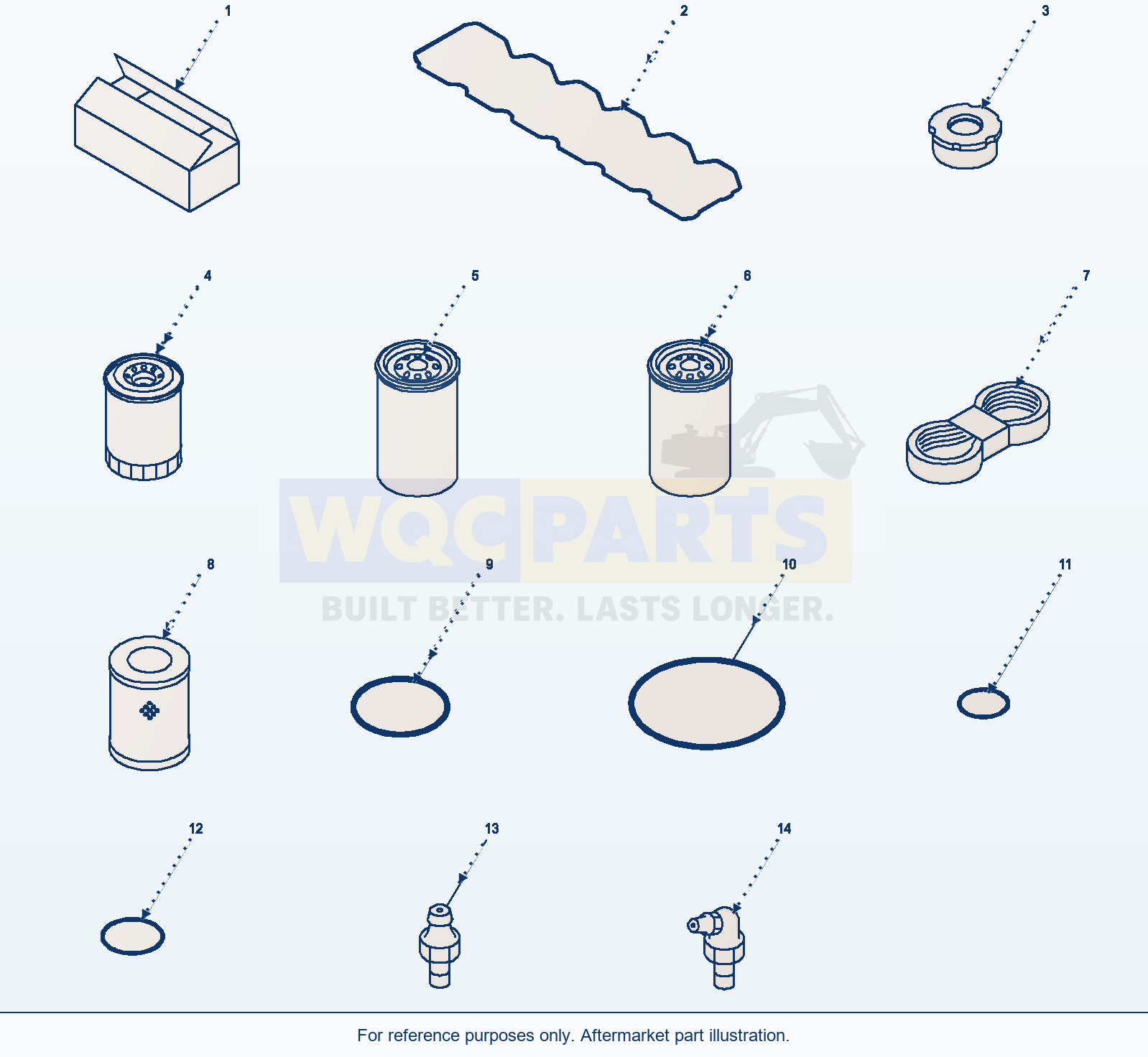 Komatsu PC220LC-8 Spare Parts For 1St Service parts diagram