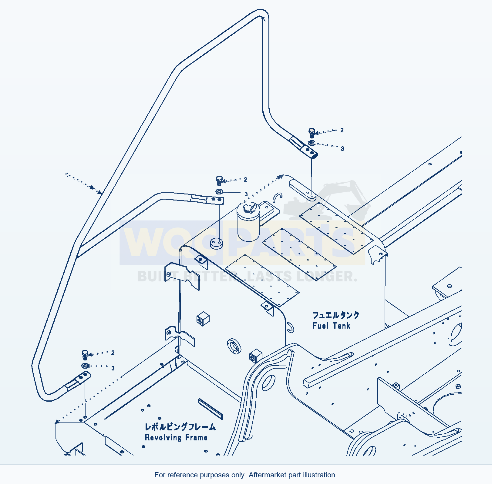 Komatsu PC220LC-8 Handrail parts diagram