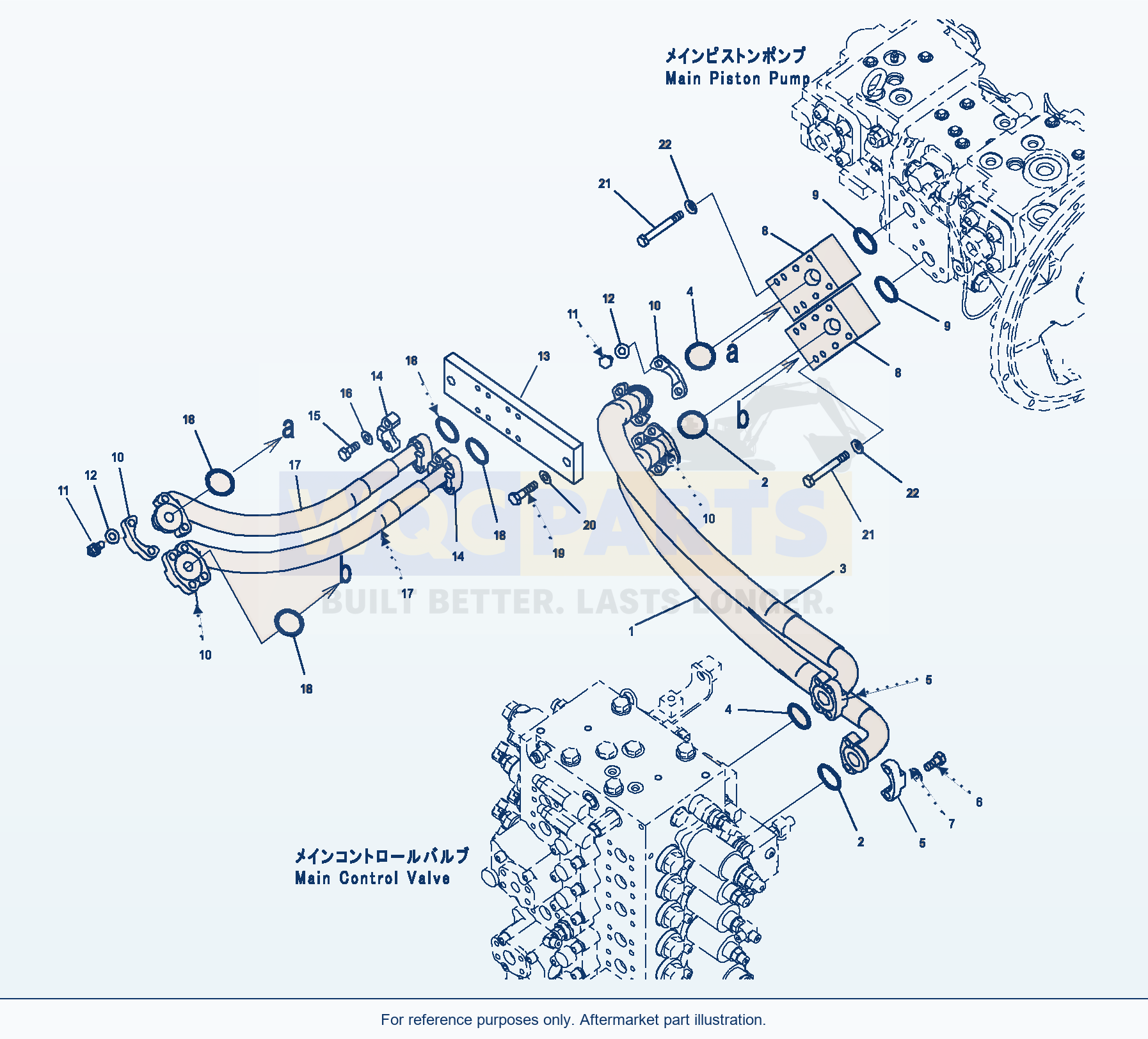 Komatsu PC220LC-8 Delivery Circuit parts diagram