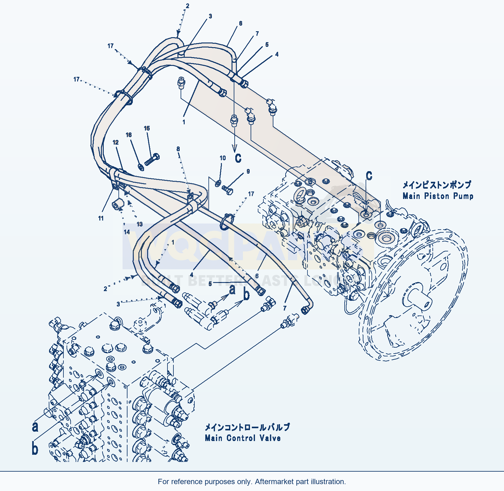 Komatsu PC220LC-8 Olss Circuit parts diagram
