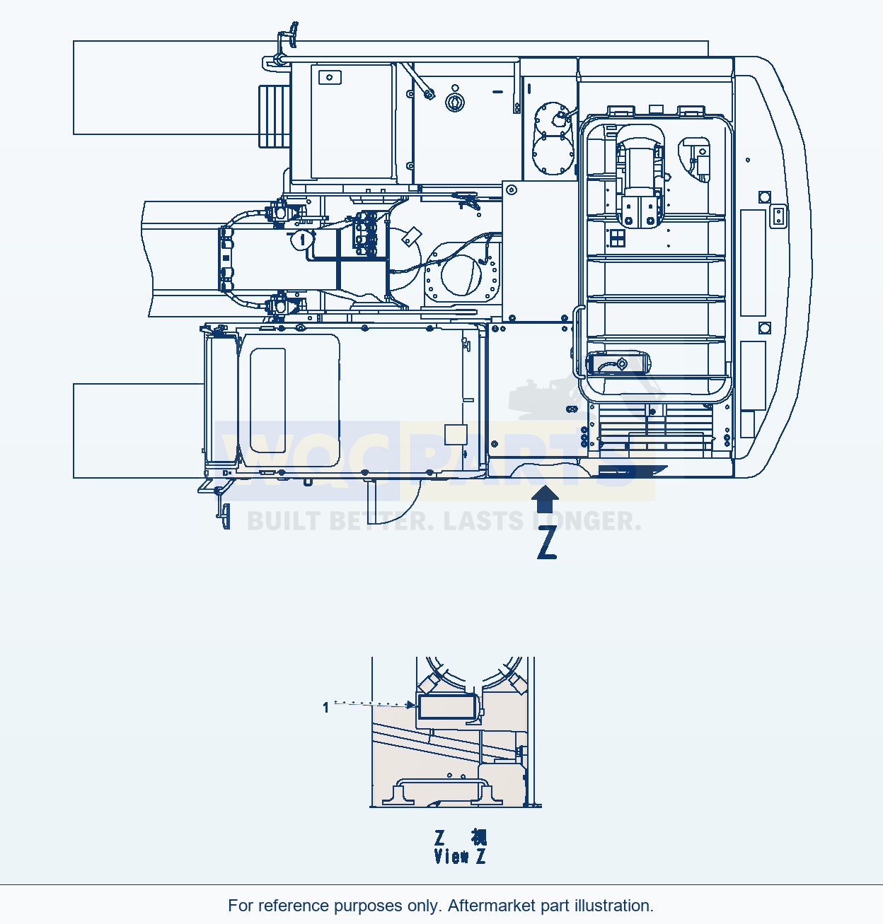 Komatsu PC220LC-8 Service Instruction, Air Cleaner parts diagram