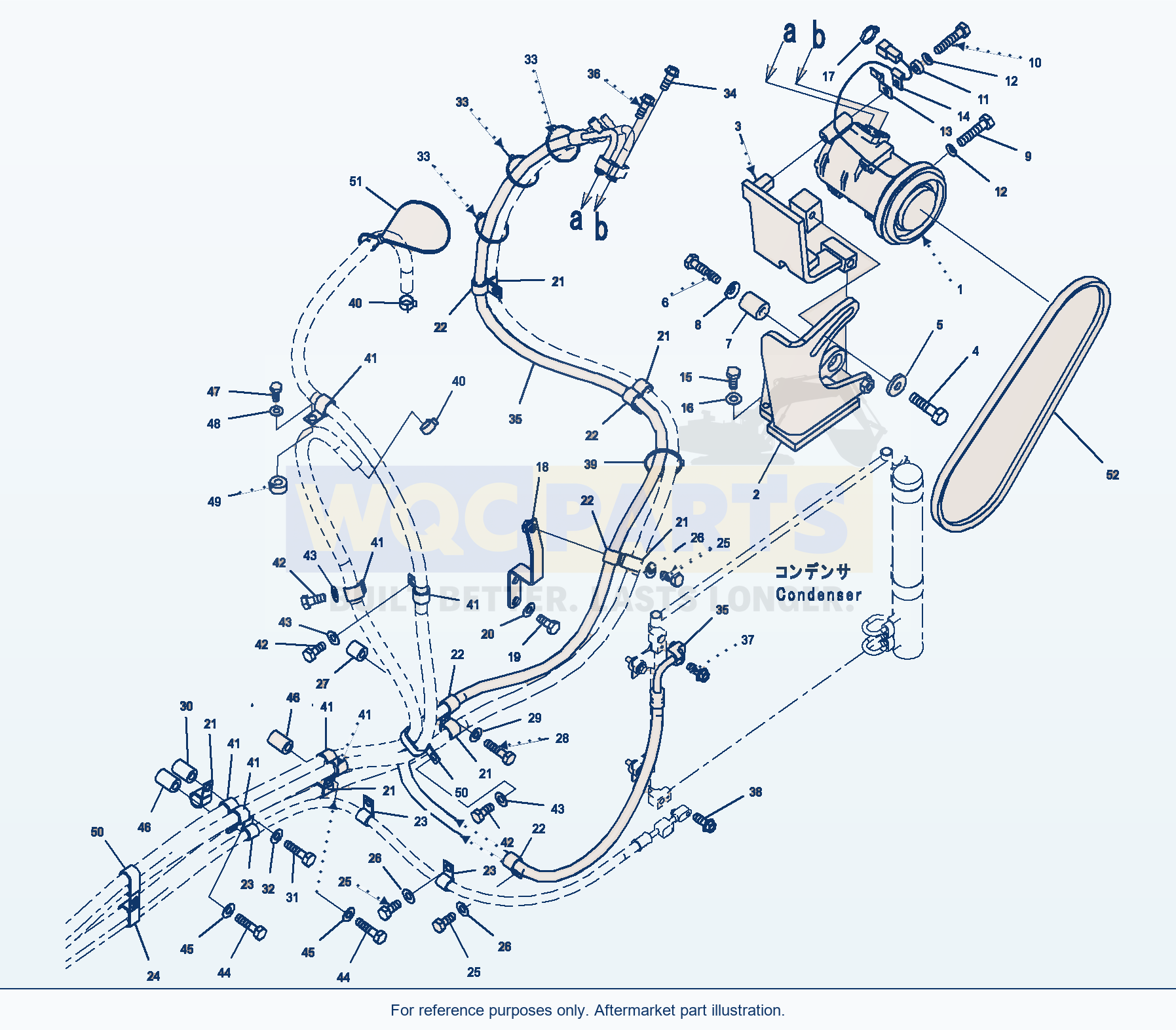 Komatsu PC220LC-8 Air Conditioner Unit parts diagram