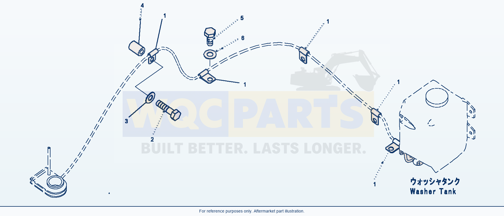 Komatsu PC220LC-8 Windshield Washer parts diagram