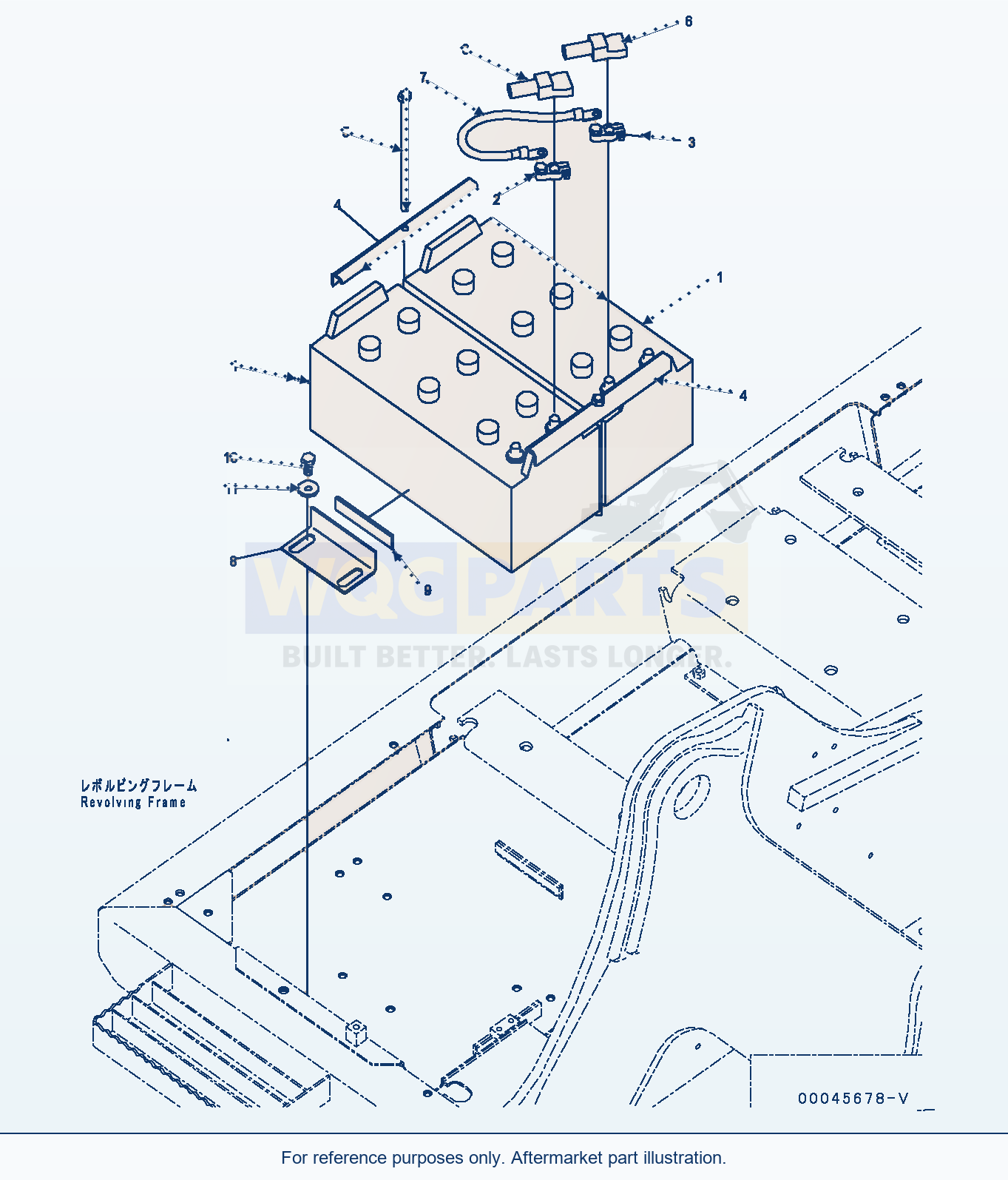 Komatsu PC270-8 Battery, Large Capacity — Battery (#30117-) parts diagram