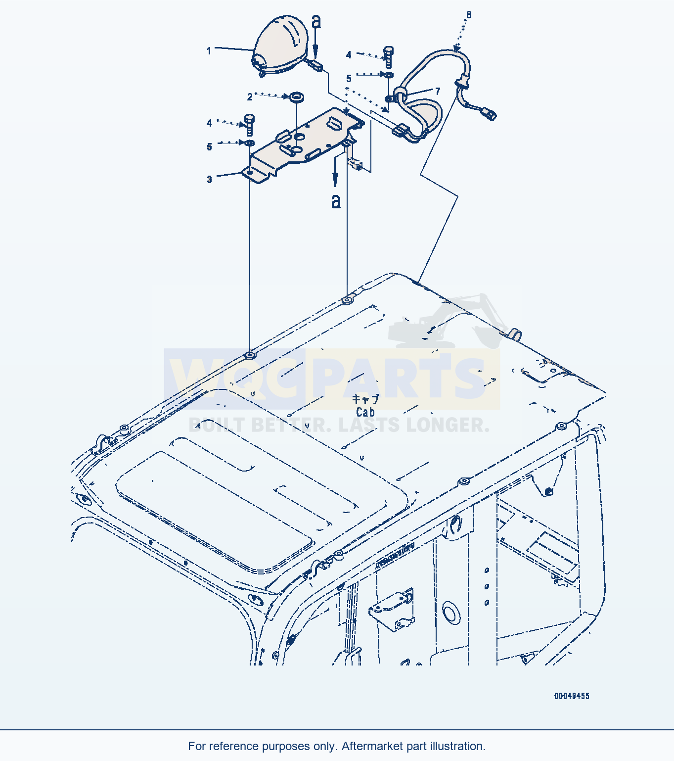 Komatsu PC270-8 Beacon Lamp (#30117-) parts diagram