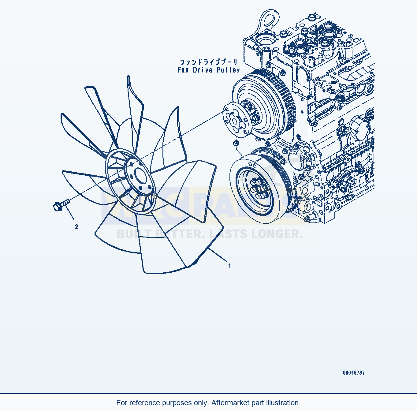Komatsu PC270-8 Cooling Fan (#26537659-) parts diagram