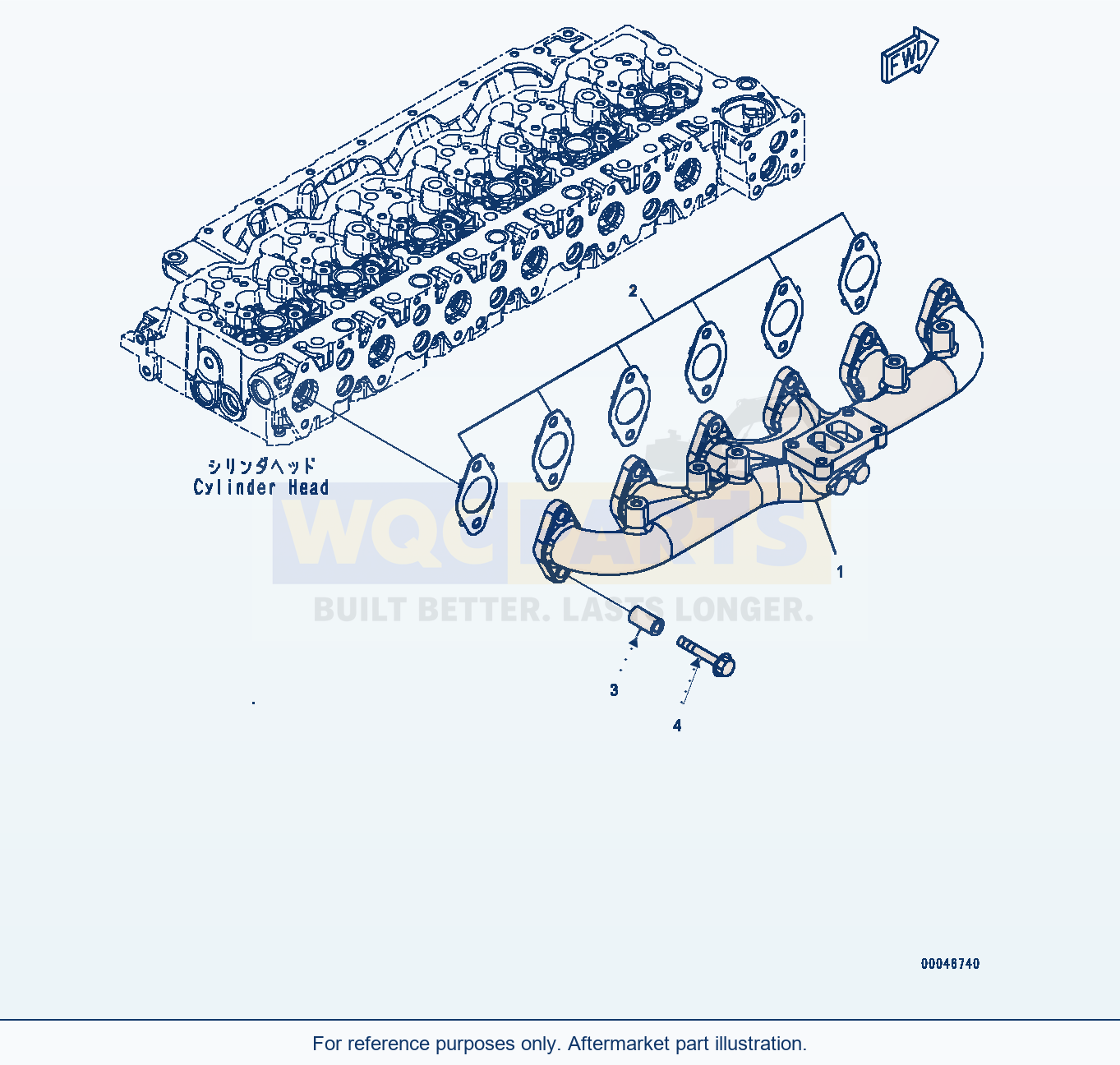 Komatsu PC270-8 Exhaust Manifold (#26537659-) (Atb30-001001) parts diagram