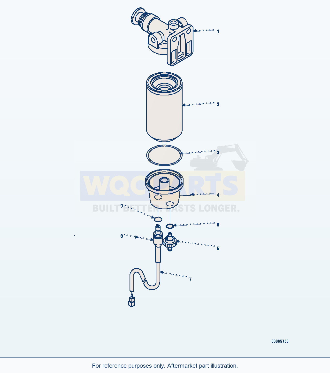 Komatsu PC270-8 Fuel Prefilter (#26537659-) parts diagram