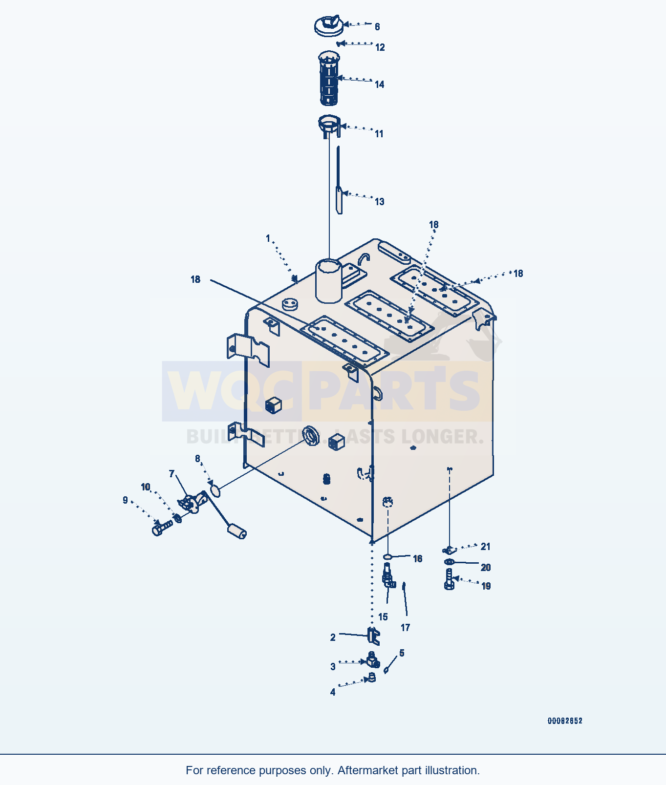 Komatsu PC270-8 Fuel Tank (#30117-) parts diagram