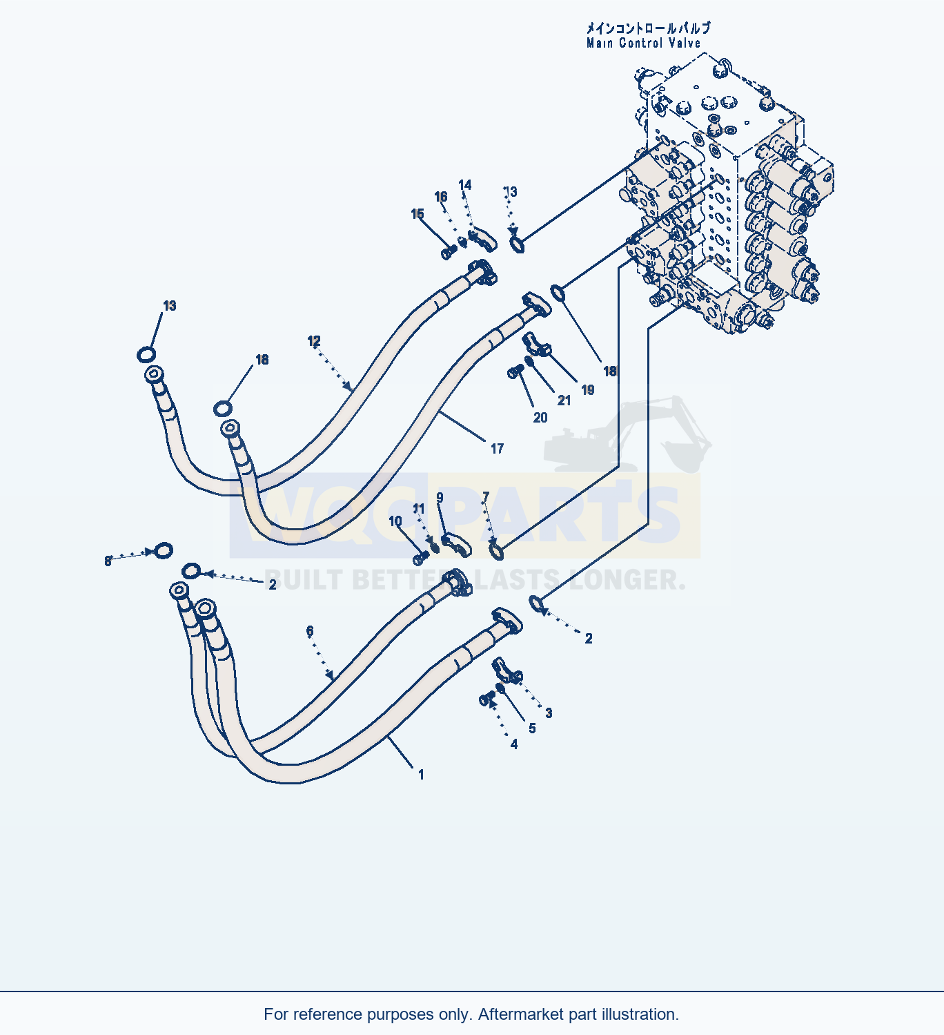 Komatsu PC270-8 Arm And Bucket Piping (#30117-) parts diagram