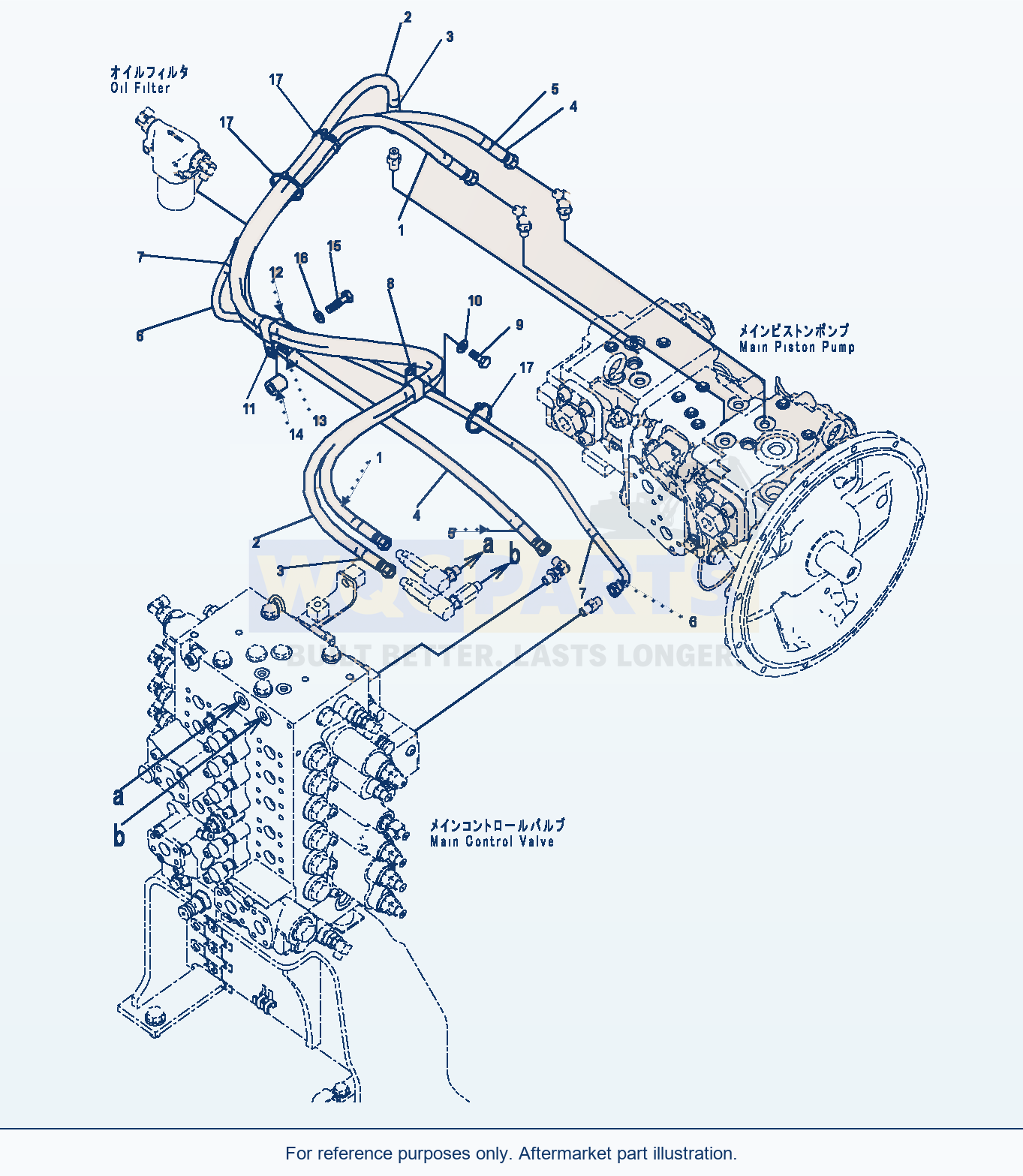 Komatsu PC270-8 Ls Piping, 1-Actuator — Ls Piping (#30117-) parts diagram