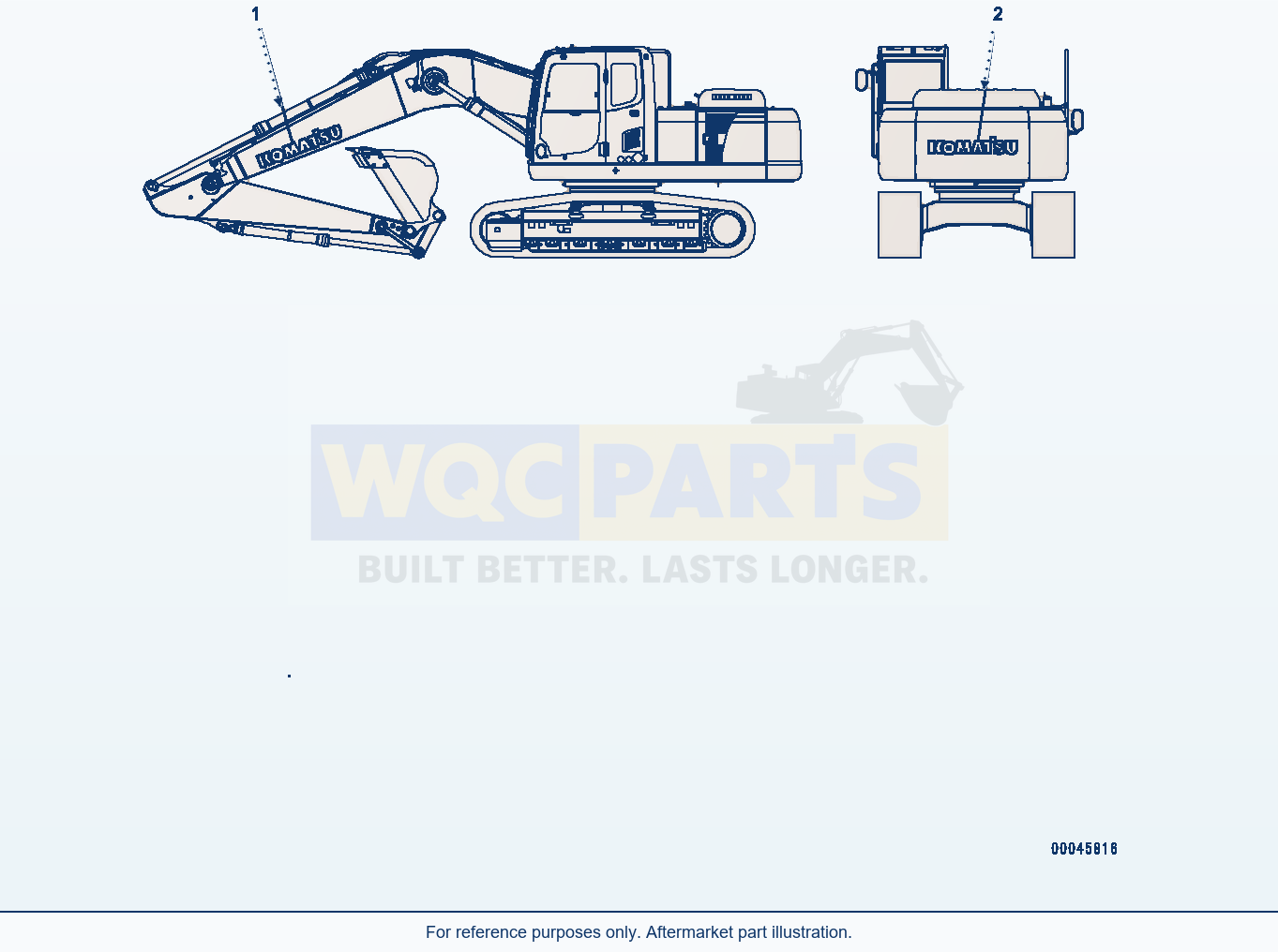 Komatsu PC270-8 Komatsu Logo (#30117-) parts diagram