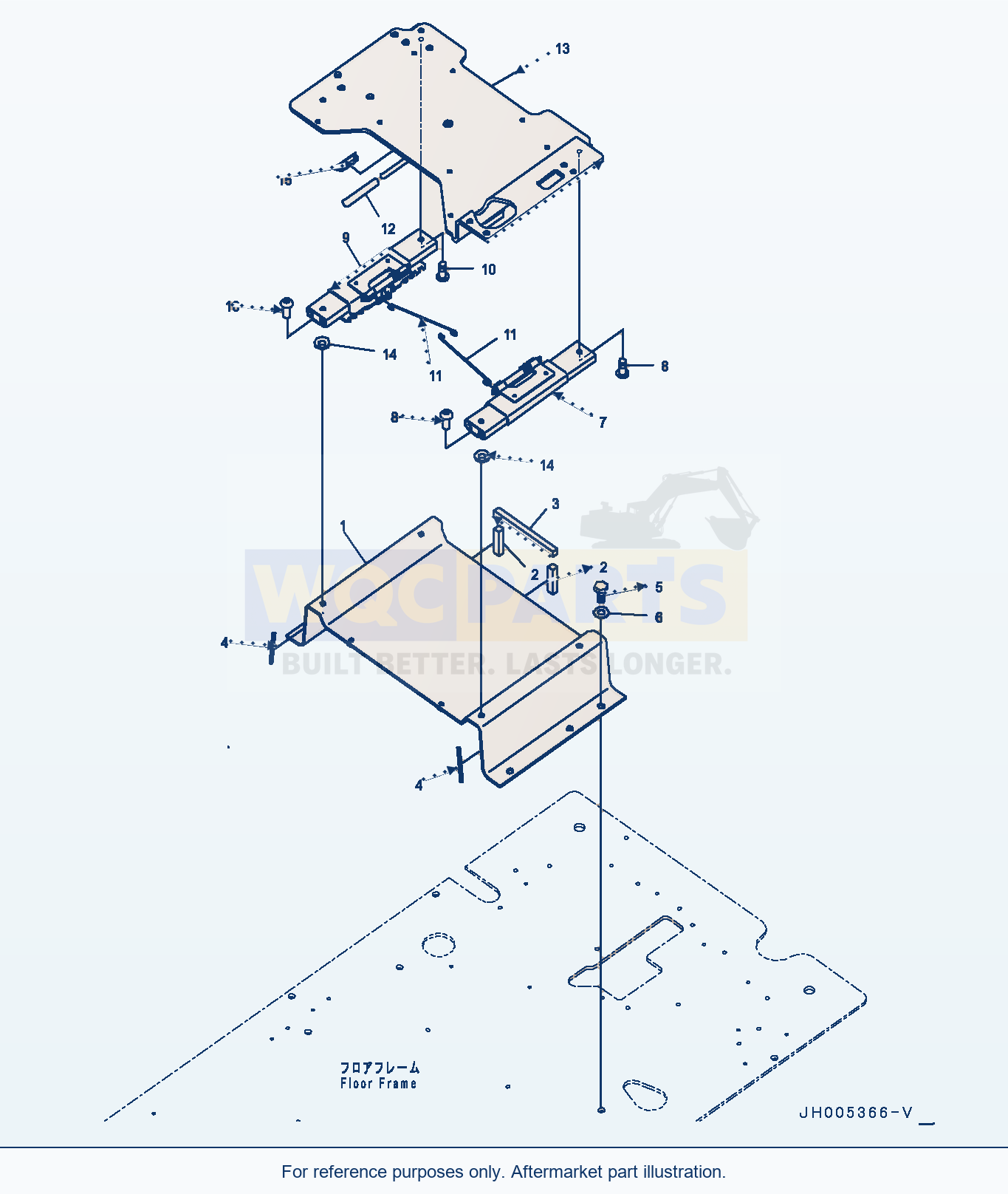 Komatsu PC270-8 Cab, For Australia — Cab, Floor, Base (#30259-) parts diagram