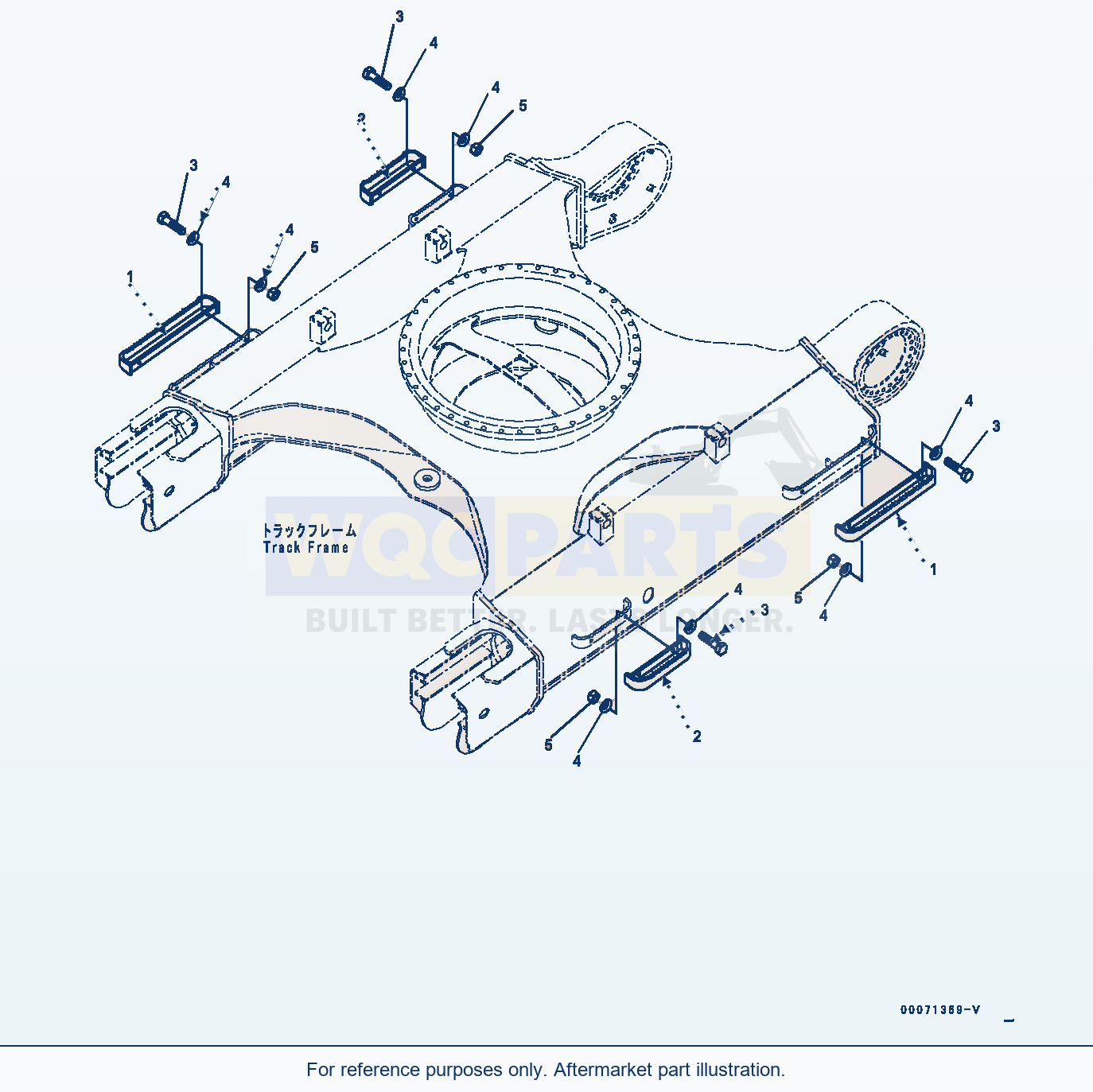 Komatsu PC270-8 Additional Track Frame Step (#30117-) parts diagram